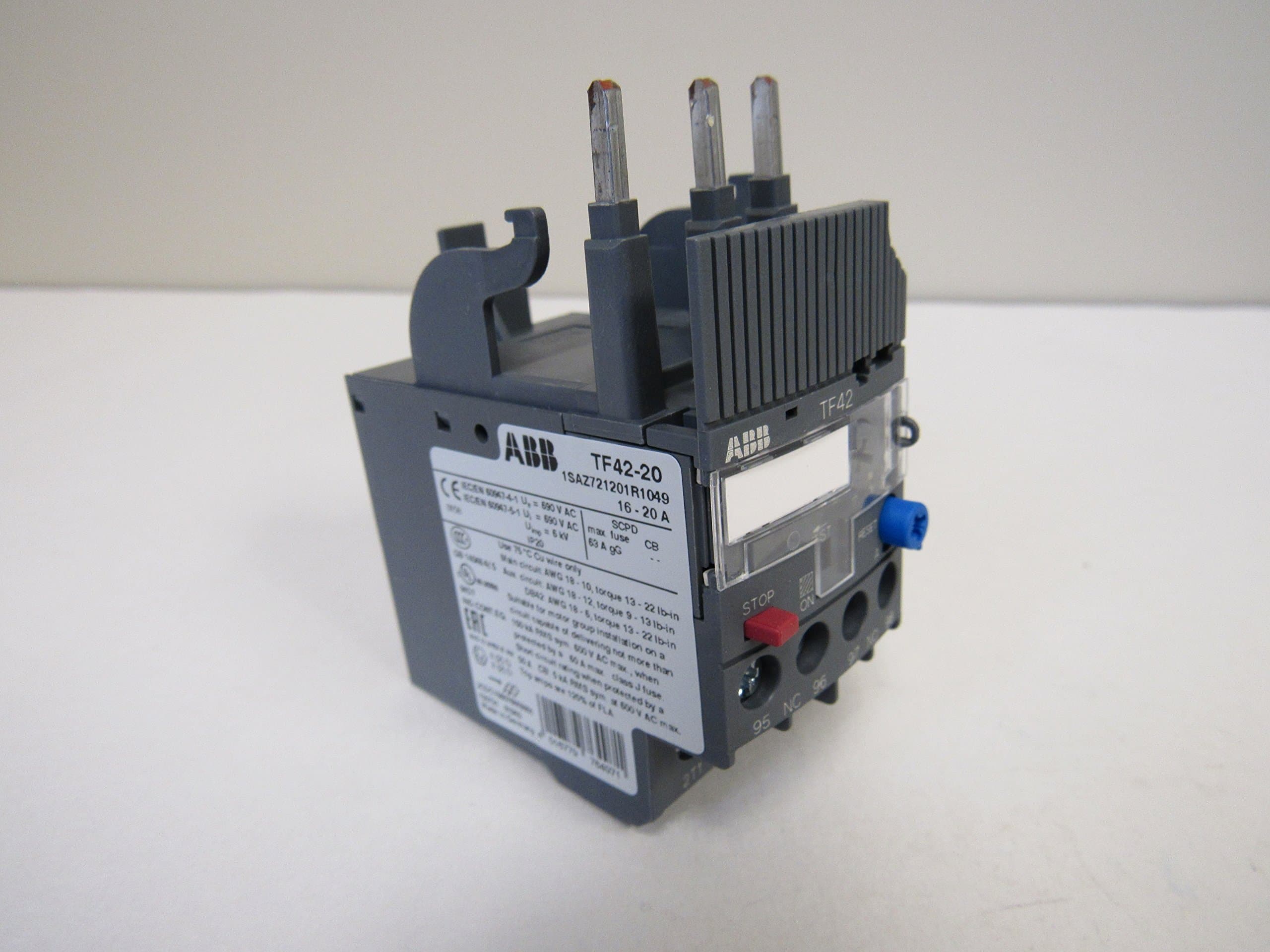 ABB TF42-20 16.0 - 20.0 Amp, IEC, Overload Relay