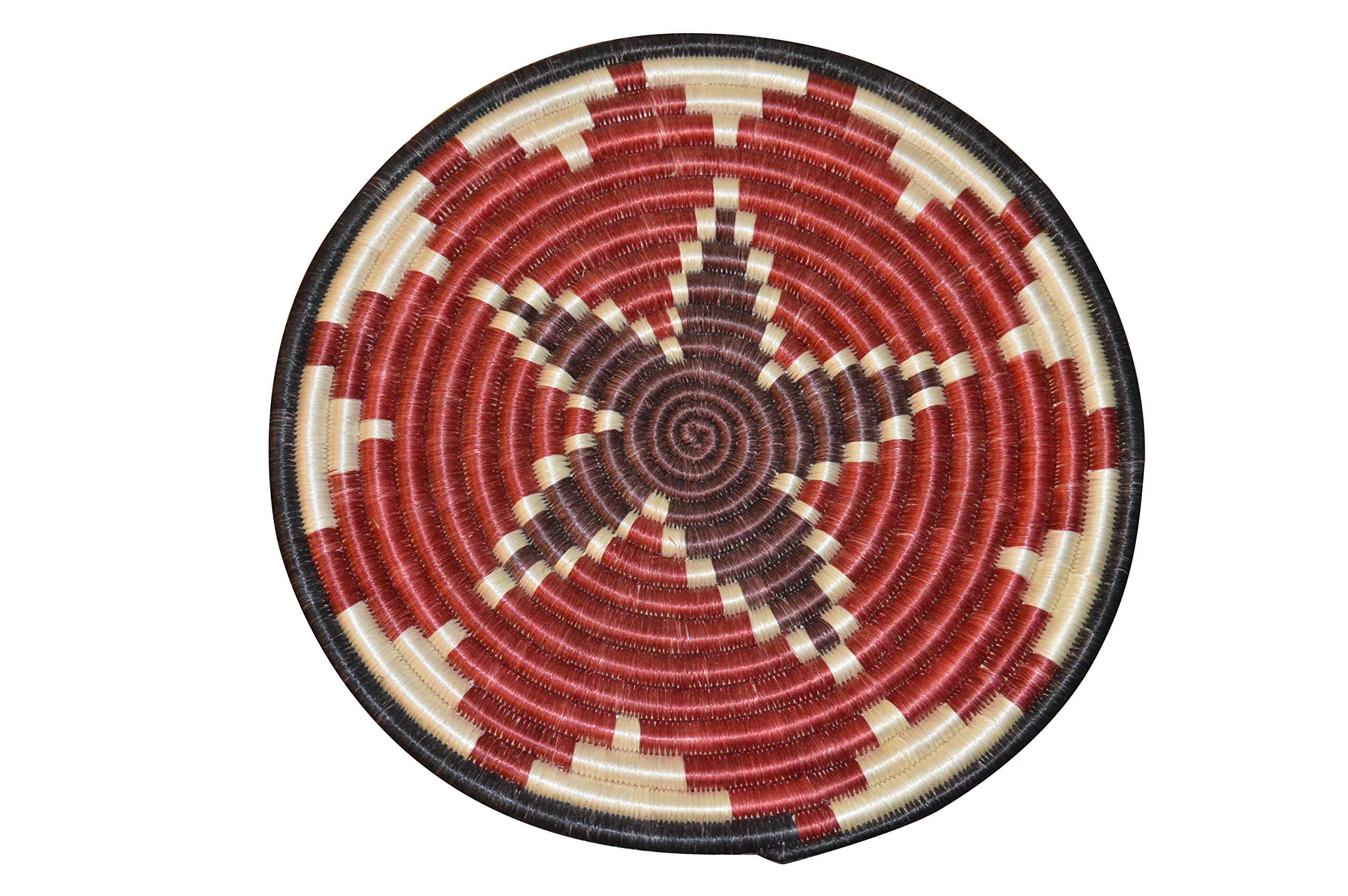 Table Mat| Trivet| Heat Resistant| Plate mat| African Table mats/African Woven Trivet/Rwanda Basket/Woven Table mats Hand Woven Coaster/Colorful hotpot Bohemian/Black and White Chestnut Rose
