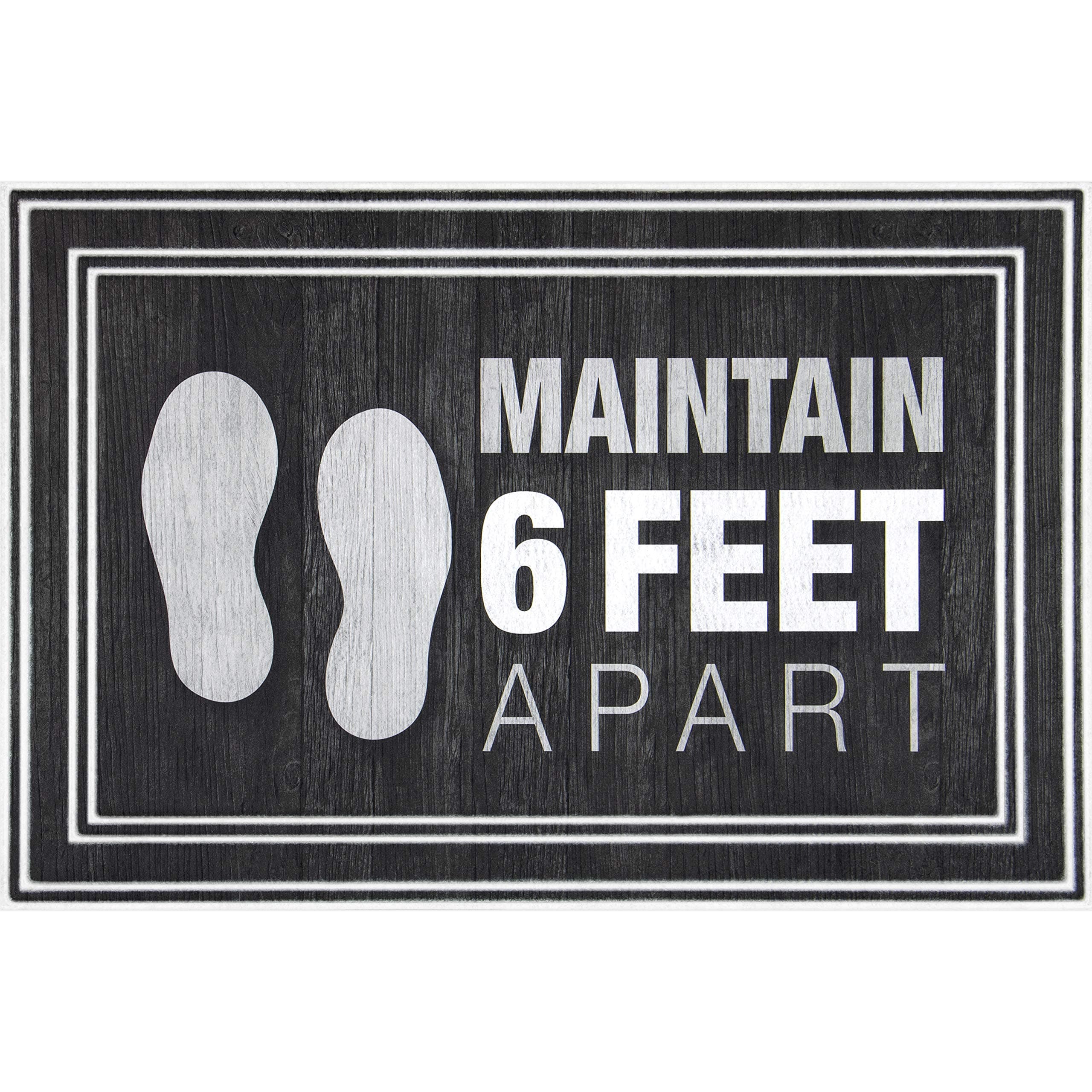 Awareness Mat Wear A Mask Red/White 24x36