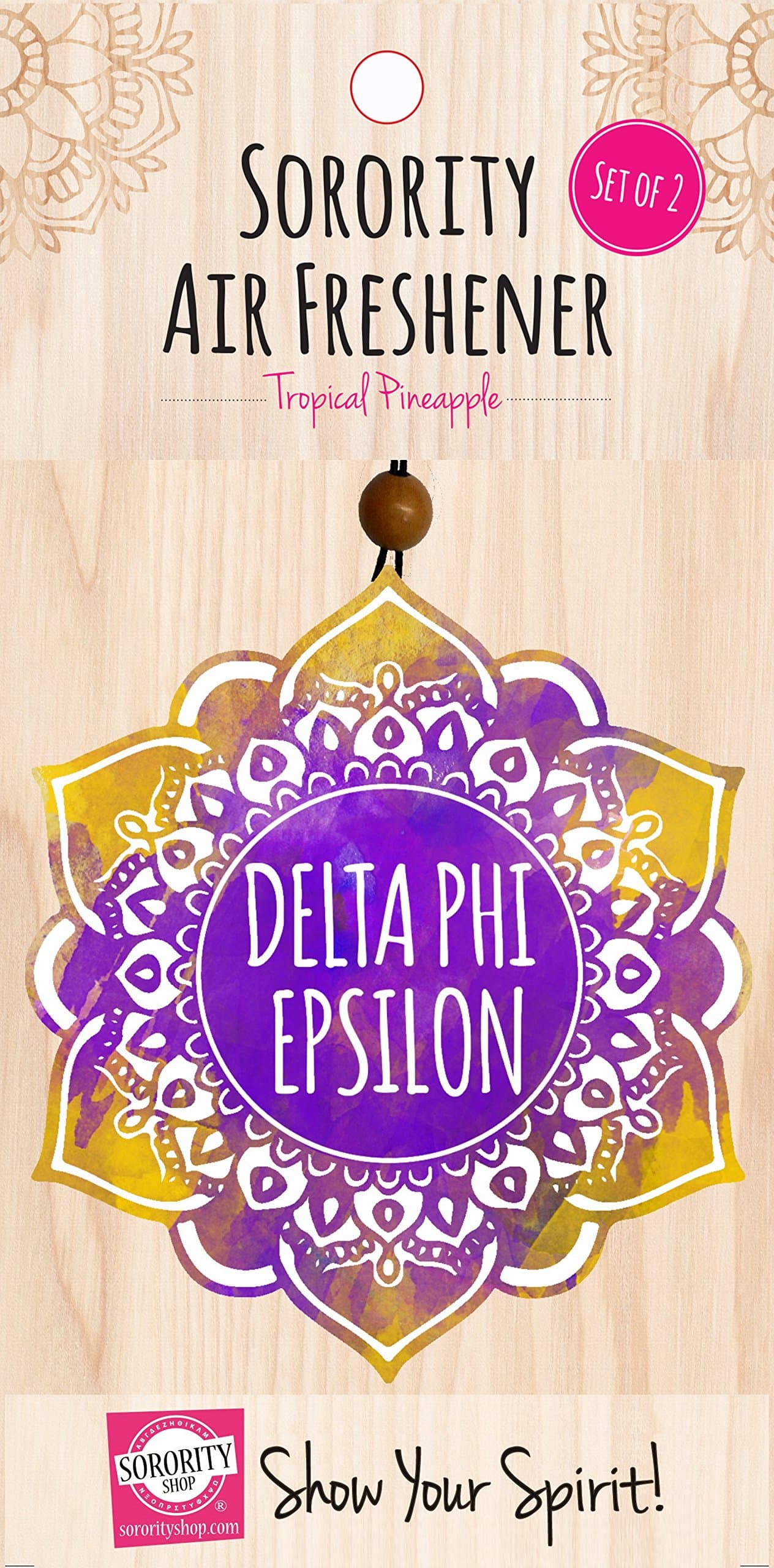 Delta Phi Epsilon - Mandala Air Freshener - 2/Pack