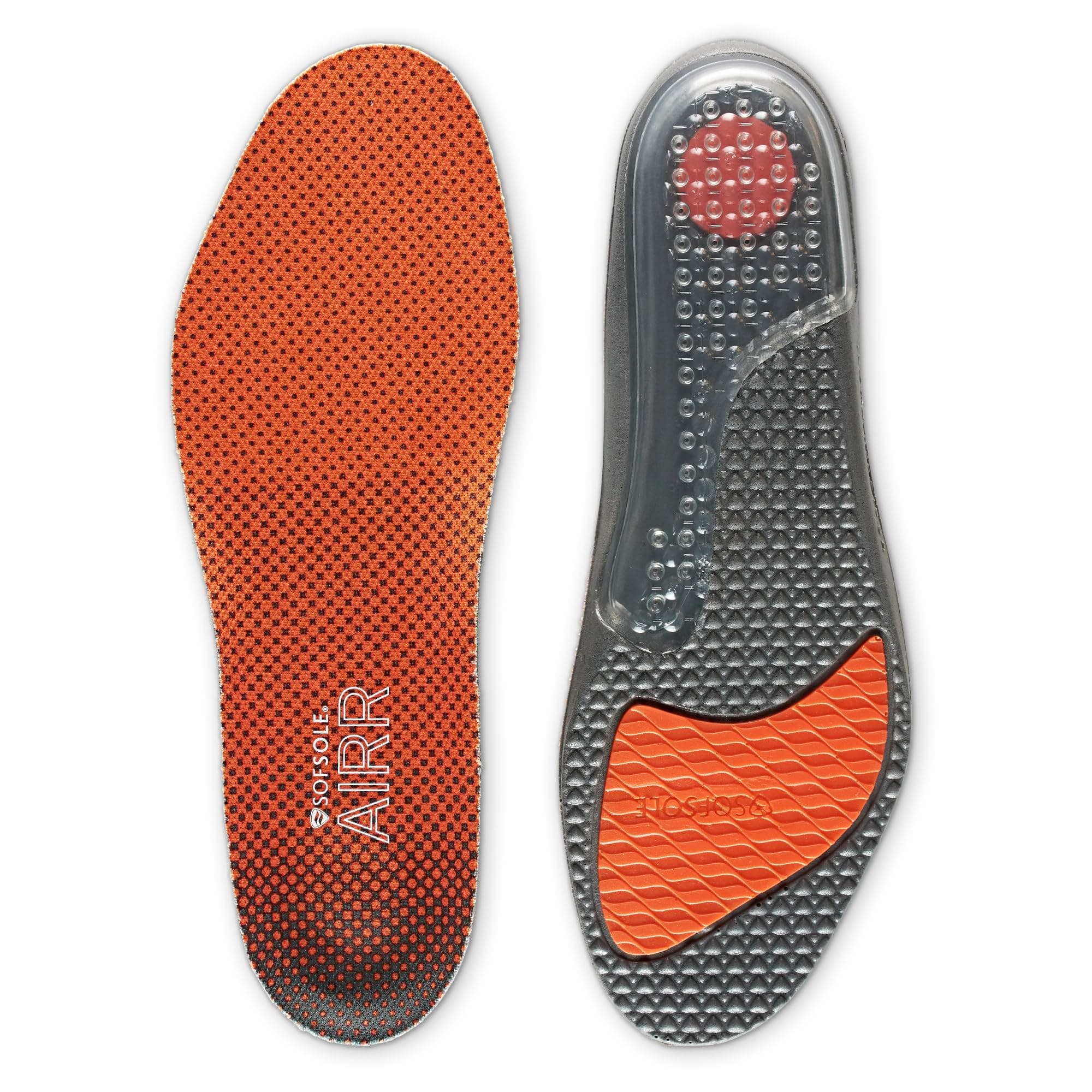 Sof Sole mens Airr Performance Full-length Insole, Orange, Men s 7-8.5 US