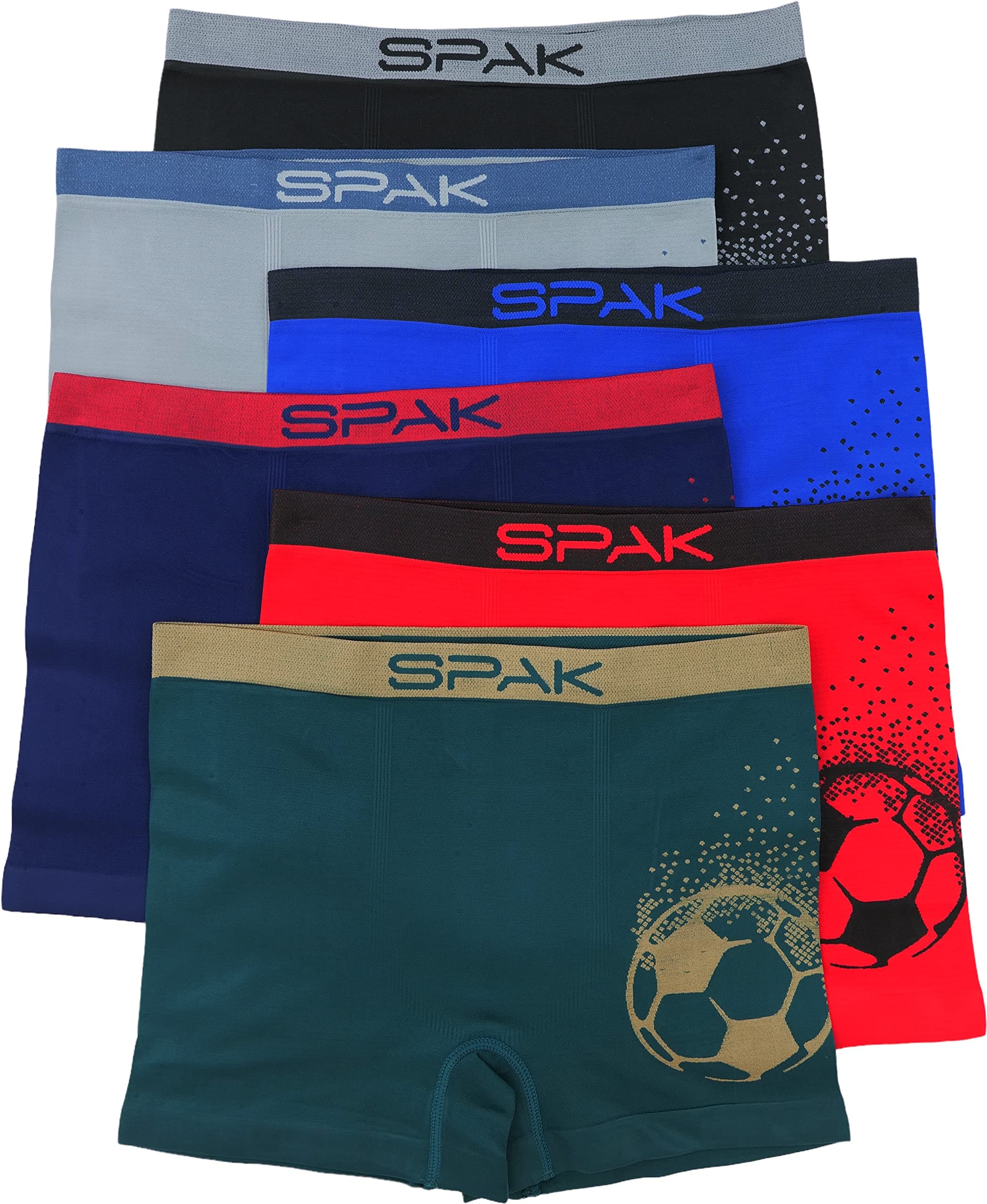 Men's Value Pack of 6 Stretch Boxer Brief Trunks - Fits: S to L