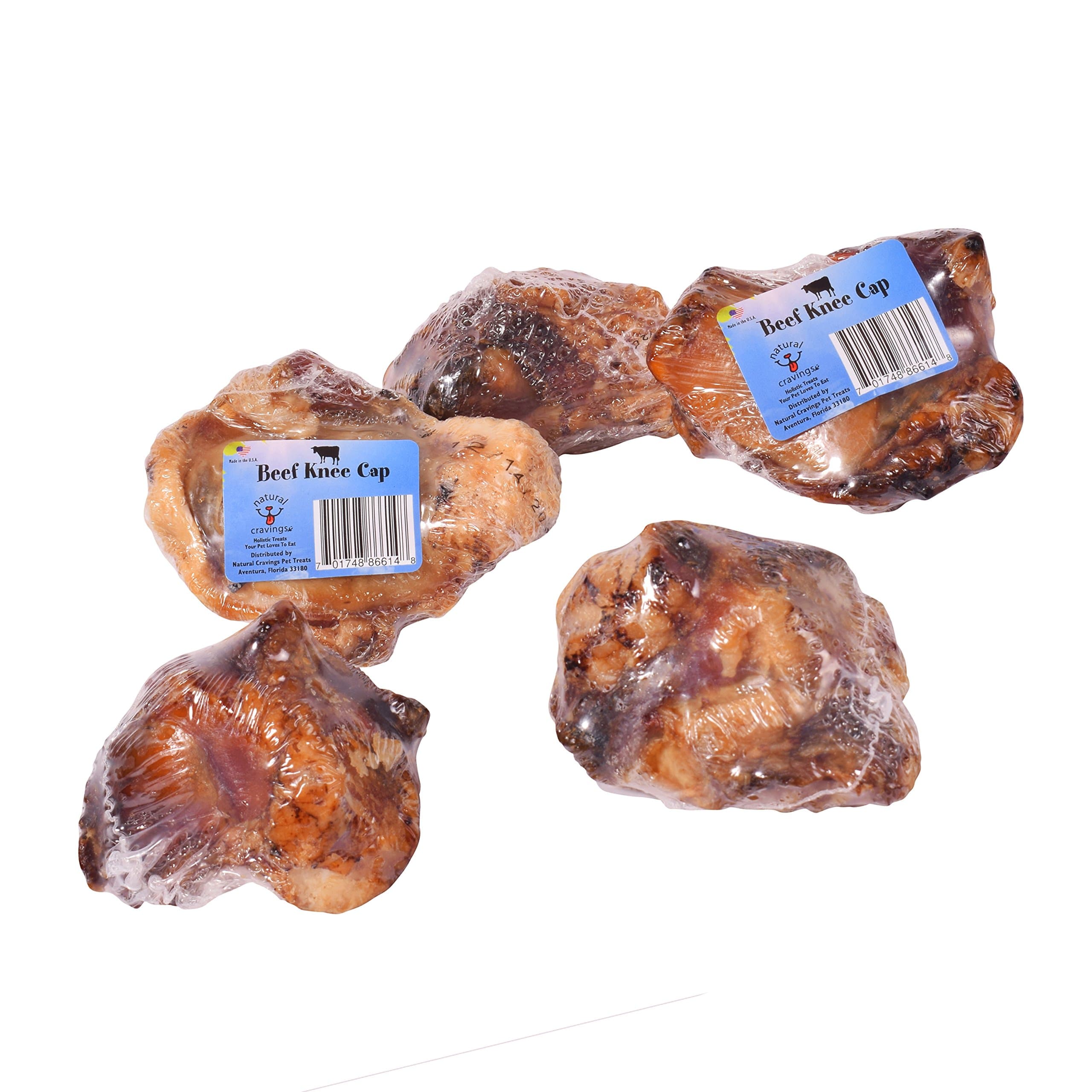 Natural Cravings USA Meaty Beef Knee Cap Bone 5 pack All Natural