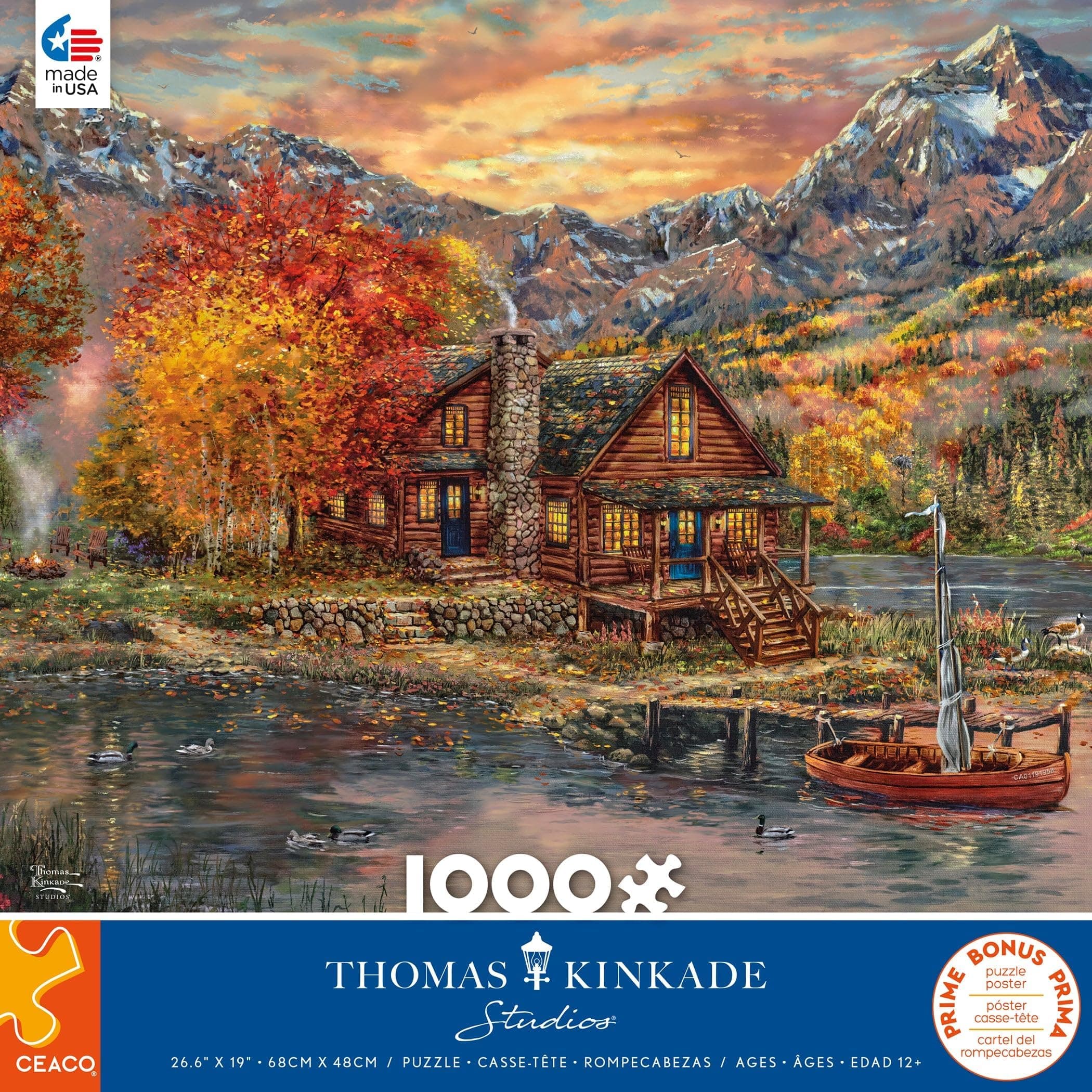 Thomas Kinkade - A Perfect Fall Day - 1000 Piece Jigsaw Puzzle