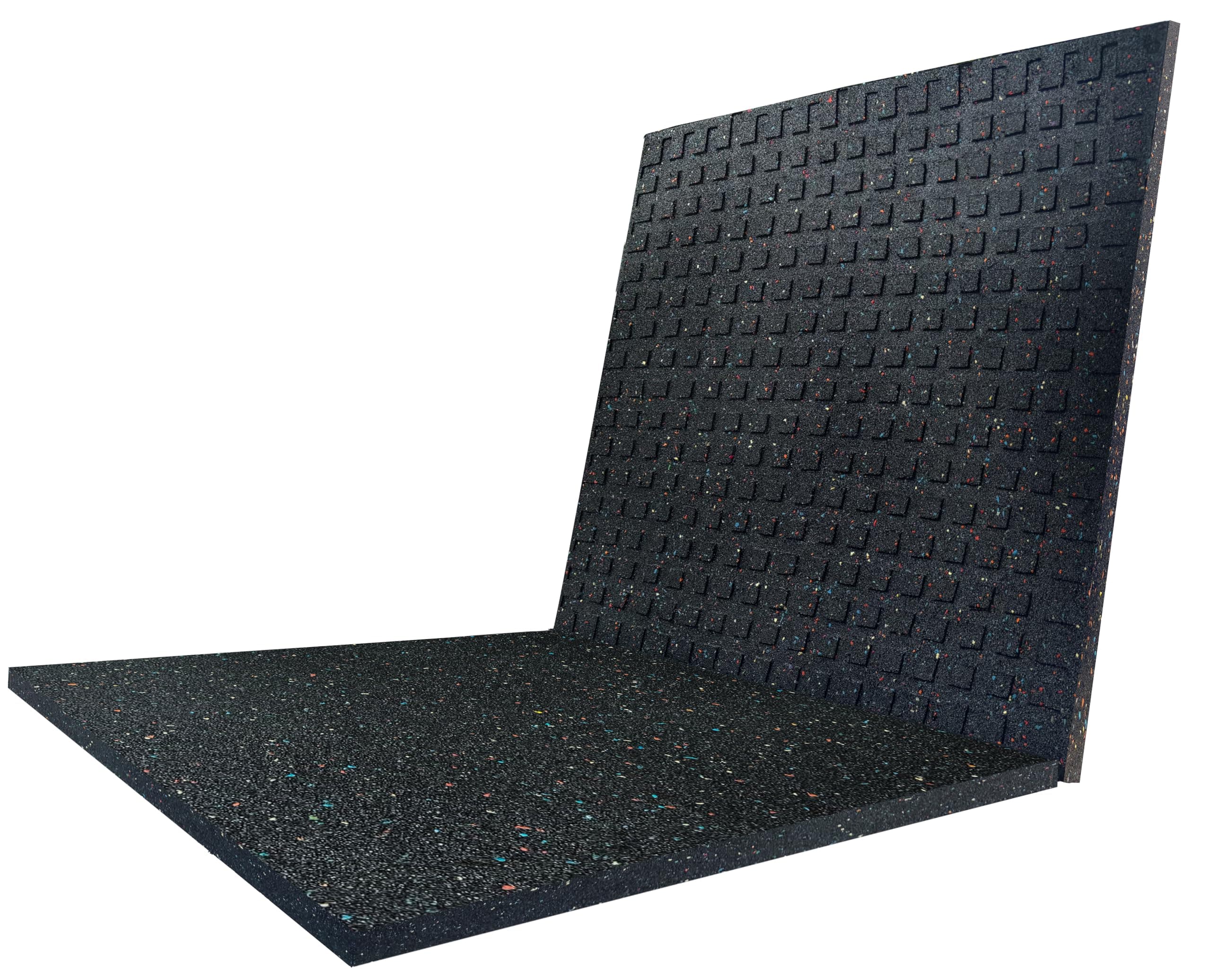 Goodhoily 2 Pack Heavy Duty Anti Vibration Pad 24" x 24"x0.6 Inch Rubber Vibration Pad -Sound Absorbing Mat- for Dryers, Fitness Equipmen,Audio Equipment(Square) Black