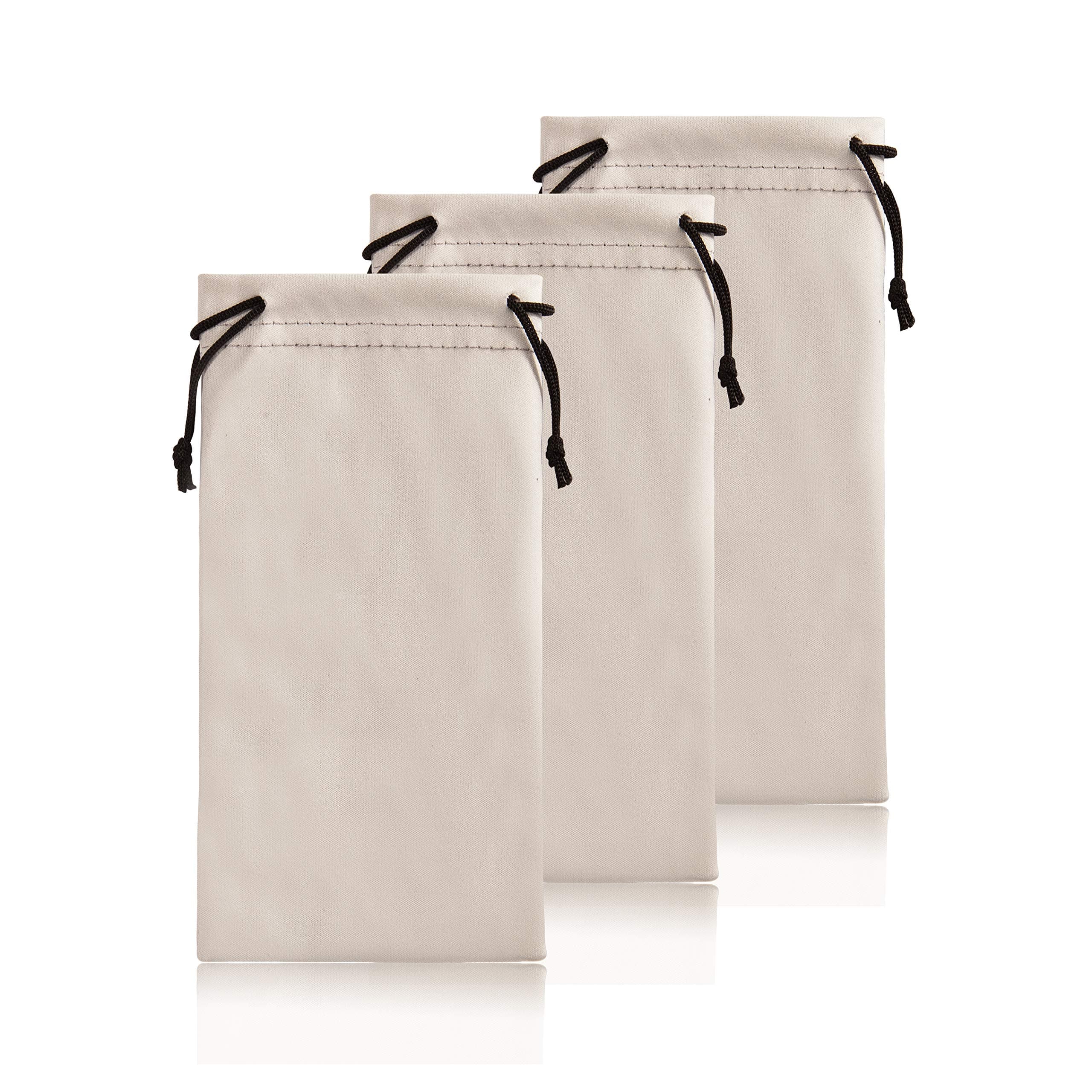 TRIUMPH VISION Soft Eyeglass Pouch 3 Pack - Pouch for glasses Microfiber Screen Cleaning Bag