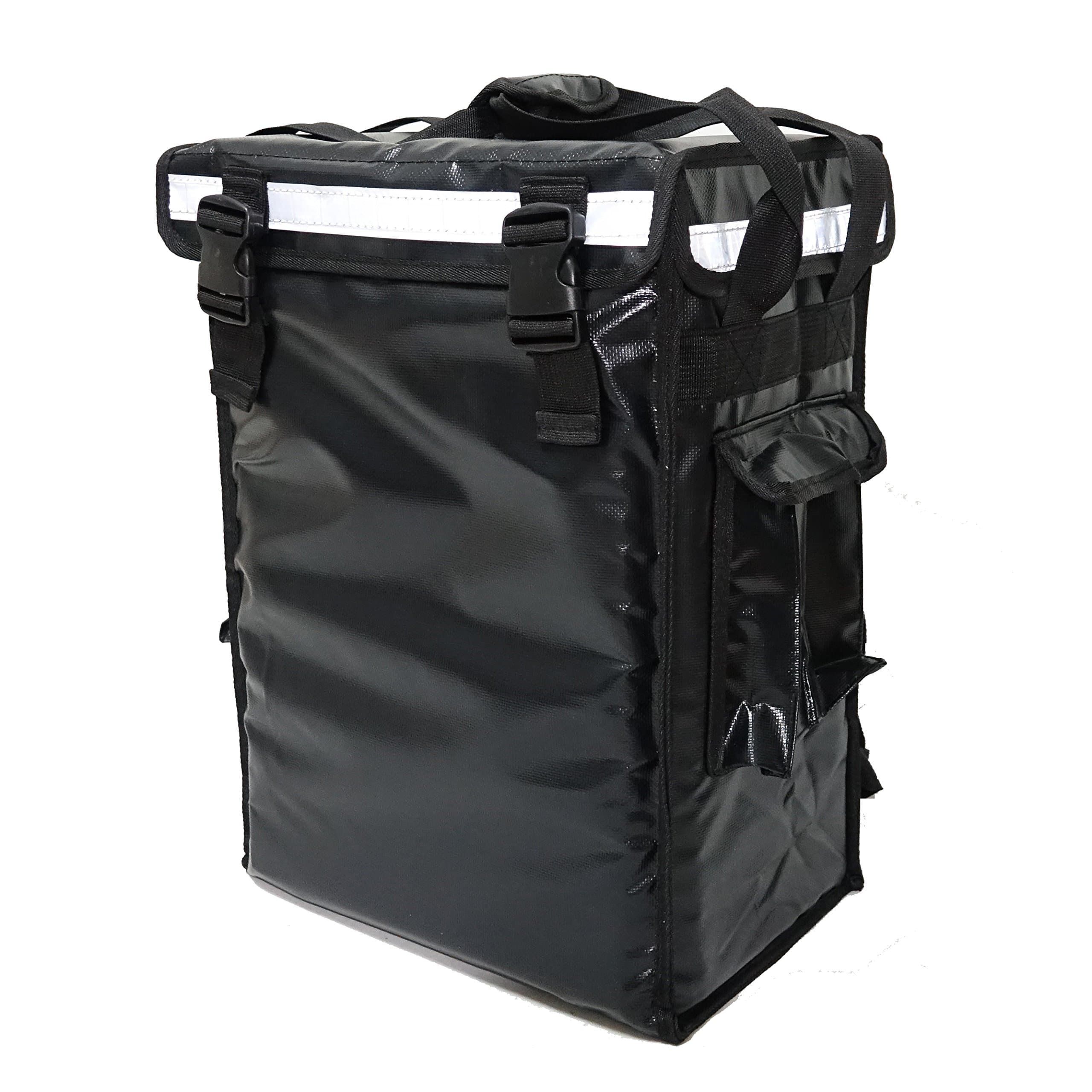 PK-34V: Small Food Delivery Backpack for Hot and Cold 13" L x 9" W x 18" H, Beverage Delivery Carrier, Drinking Delivery Bag, Coffee Take Out Delivery Box, Thermal Bags, Top Loading,Black