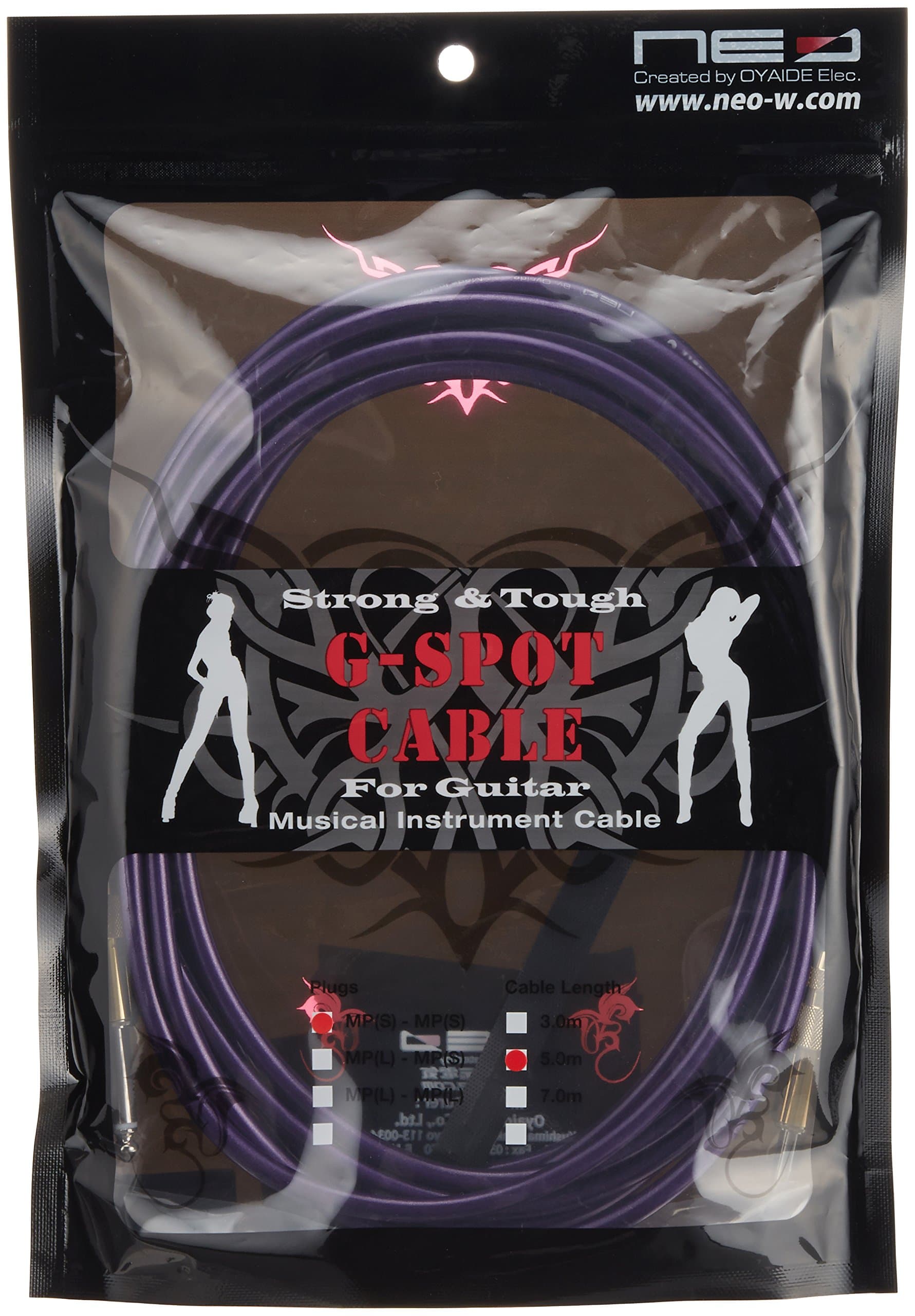 NEO by OYAIDE Elec G-SPOT CABLE/SS/5.0 Cable for Guitar and Bass