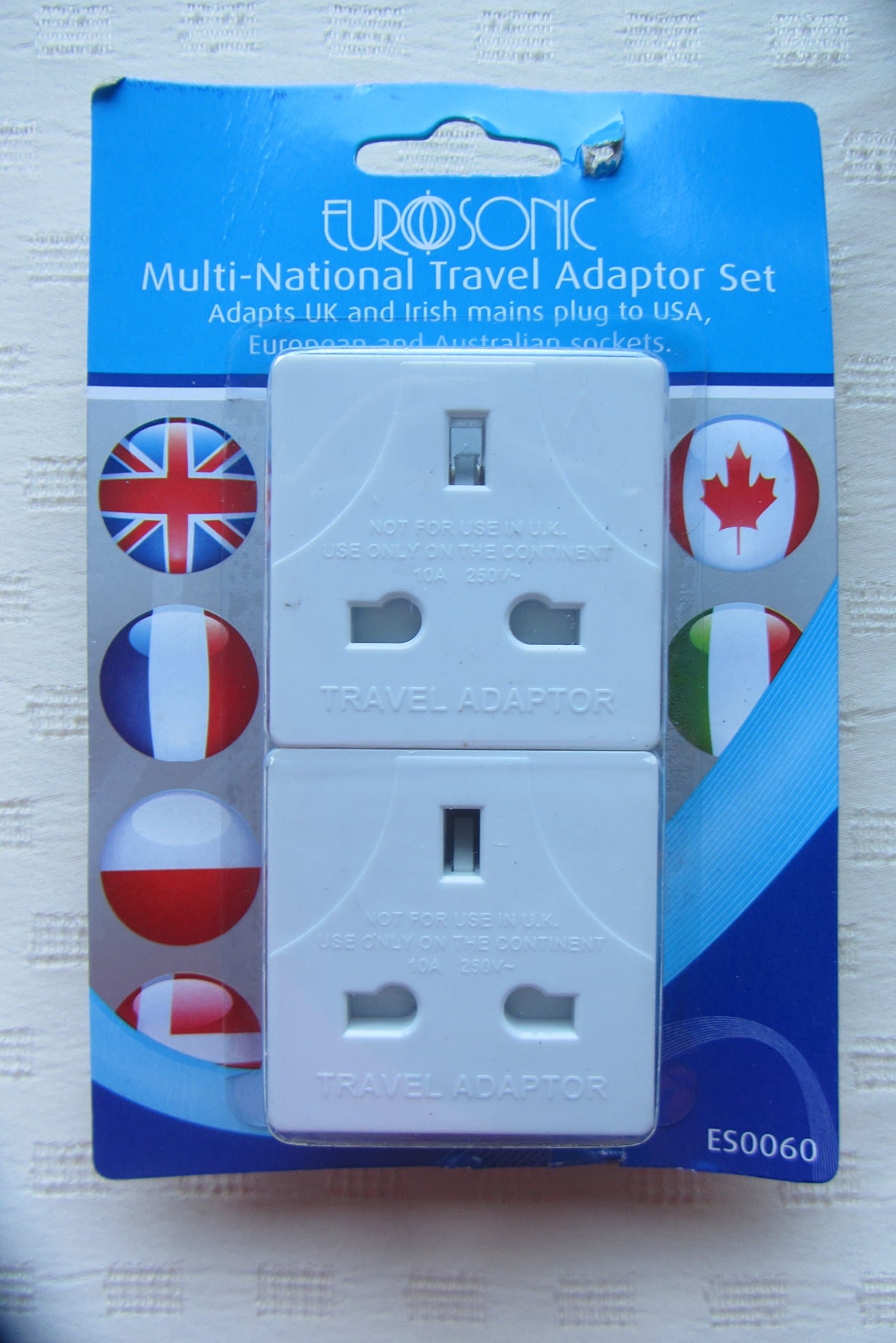 Tip.Tec: Travel Adaptor Set 2pcs (3pin to 2pin), Multinational UK to USA Europe Australia: suitable for visitors from UK/Ireland to USA, Americas, Asia, Australia, European countries(Albania Algeria Angola Argenita Austria Azores Bangladesh Belgium Bolivia Bosnia Brazil Bulgaria Burkina Faso Burundi Cameroon Canary Islands Cape Verde Channel Islands Chile China Comoros Congo Croatia Cyprus Denmark Djibouti Egypt Eritrea Finland France Gabon Germany Gibraltar Greece Greenland Guadeloupe Guinea Hungary Iceland India Indonesia Iran Iraq Isle of M an Israel Italy Kazakhstan Korean Kuwait Laos Lebanon Lithuania Luxembourg Macedonia Madagascar Madeira Mali Martinique Mauritania Mauritius Monaco Morocco Mozamique Nepal Netherlands Niger Norway Pakistan Paraguay Peru Philippines Poland Portugal Romania Russian Rwanda Senegal Somalia Spain Sudan Suriname Sweden Syria Thailand Togo Tunsia Turkey Uruguay Vietnam Yugoslavia(former) Zambia)