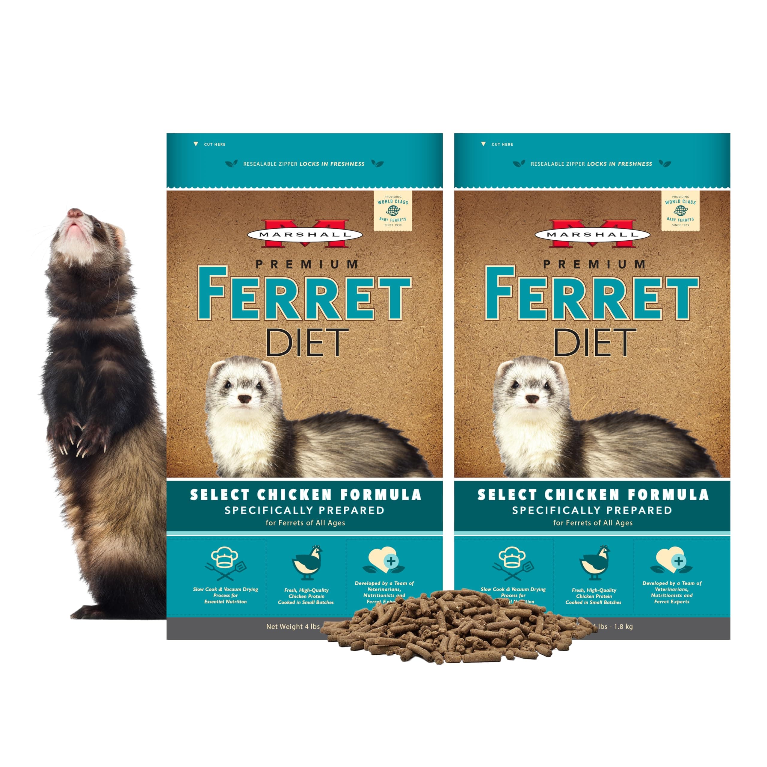 Marshall Pet Products (2 Pack) Select Chicken Formula Premium Ferret Diet