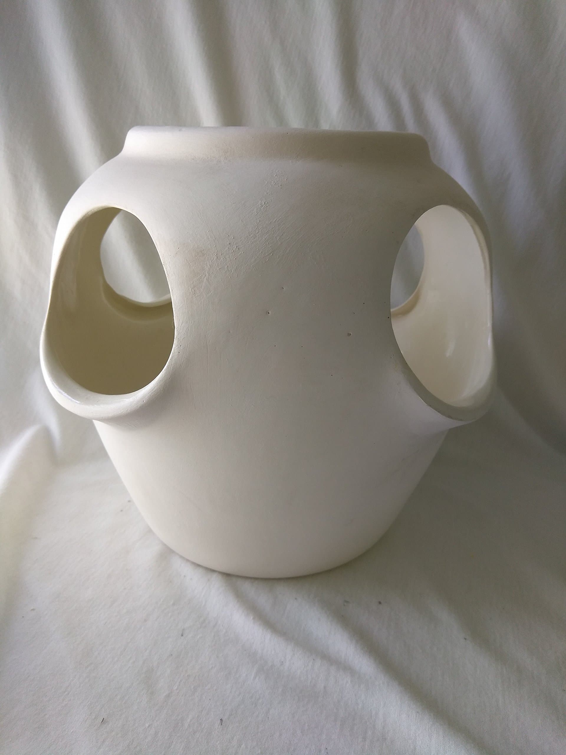Tall Strawberry Planter 9" x 5 1/4" Ceramic Bisque Ready to Paint
