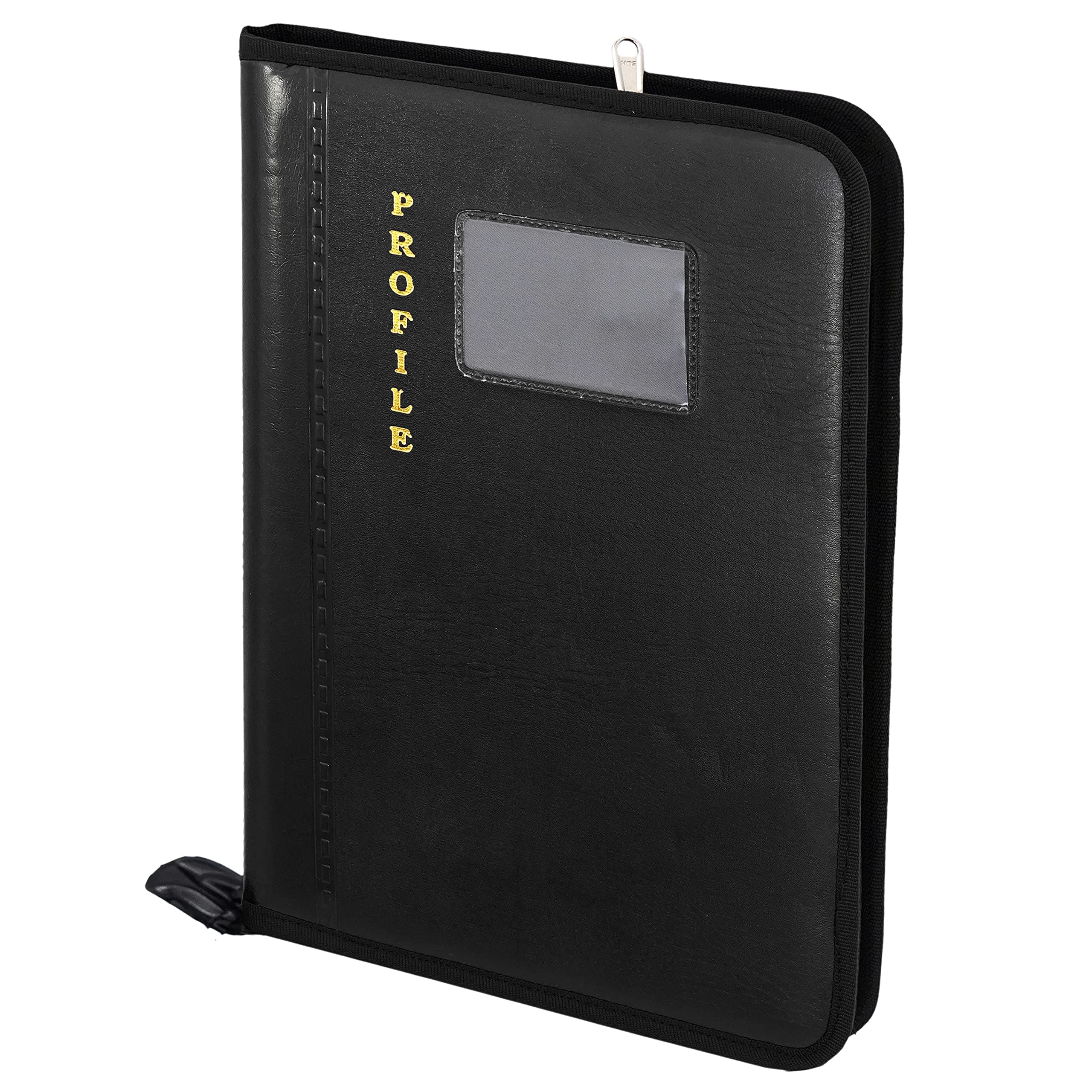 Storite PU Leather Multipurpose 20 File Sleeve A4 Professional Files and Folders, Certificate, Legal Size Documents Holder for Home, Office, School - Black