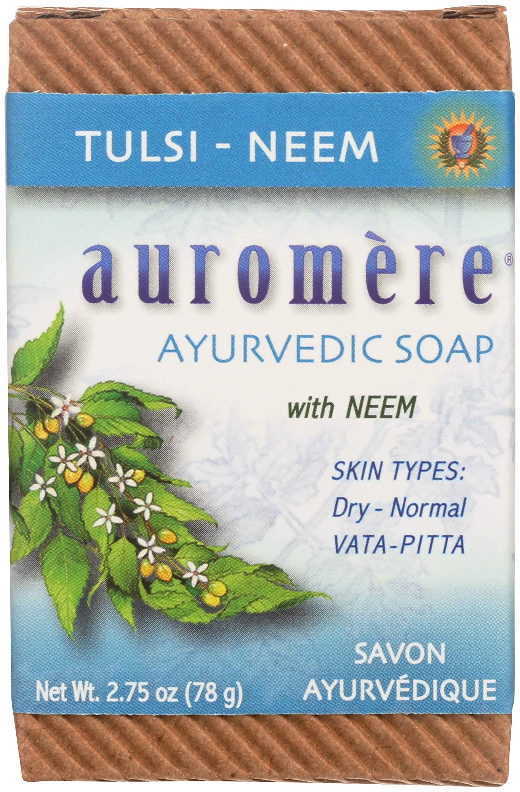 Auromere Soap-Tulsi-Neem - 2.75 Oz. - Bar Soap