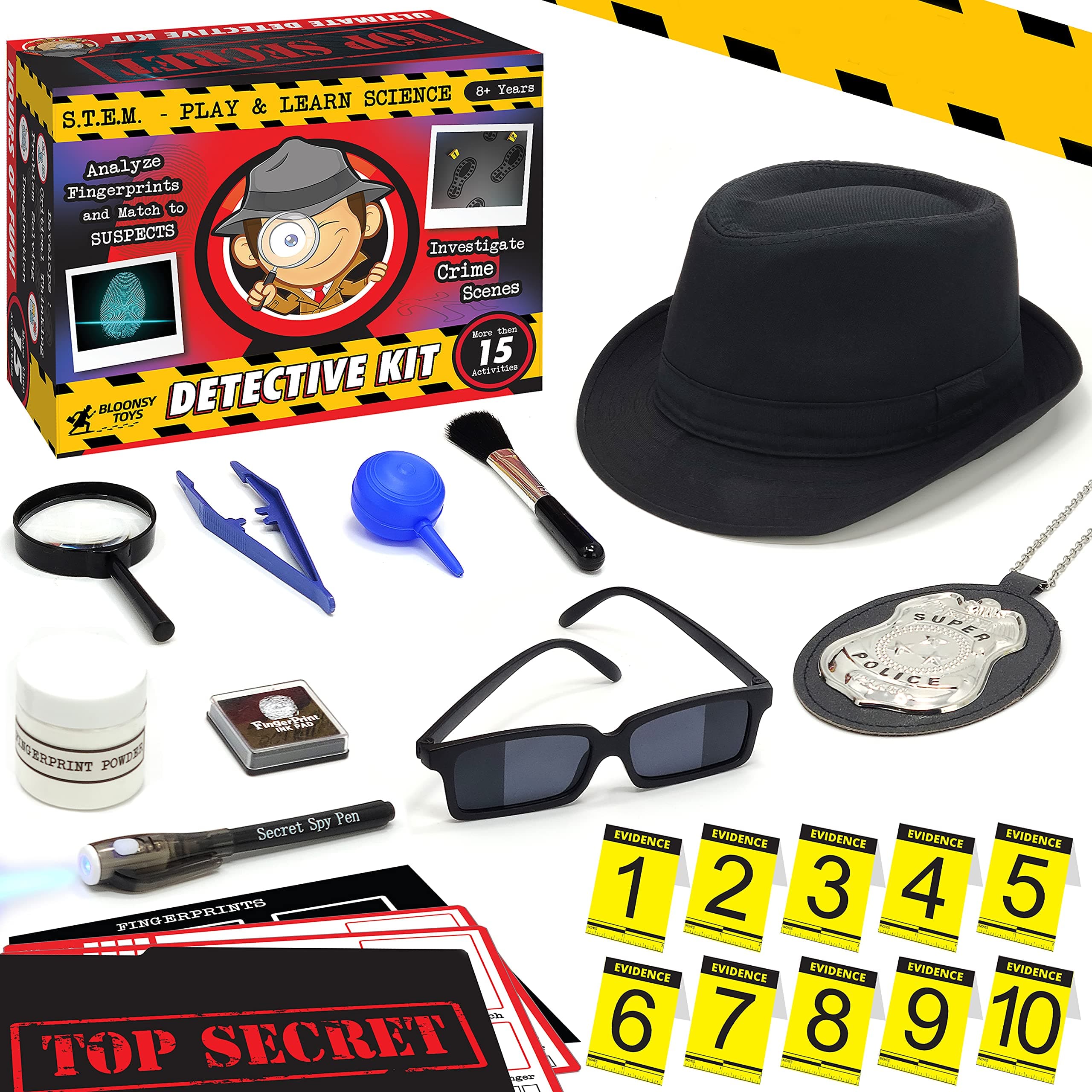 Spy Set for Kids Age 6, 7, 8, 9, 10, 11, 12 Years Boys and Girls, Secret Agents