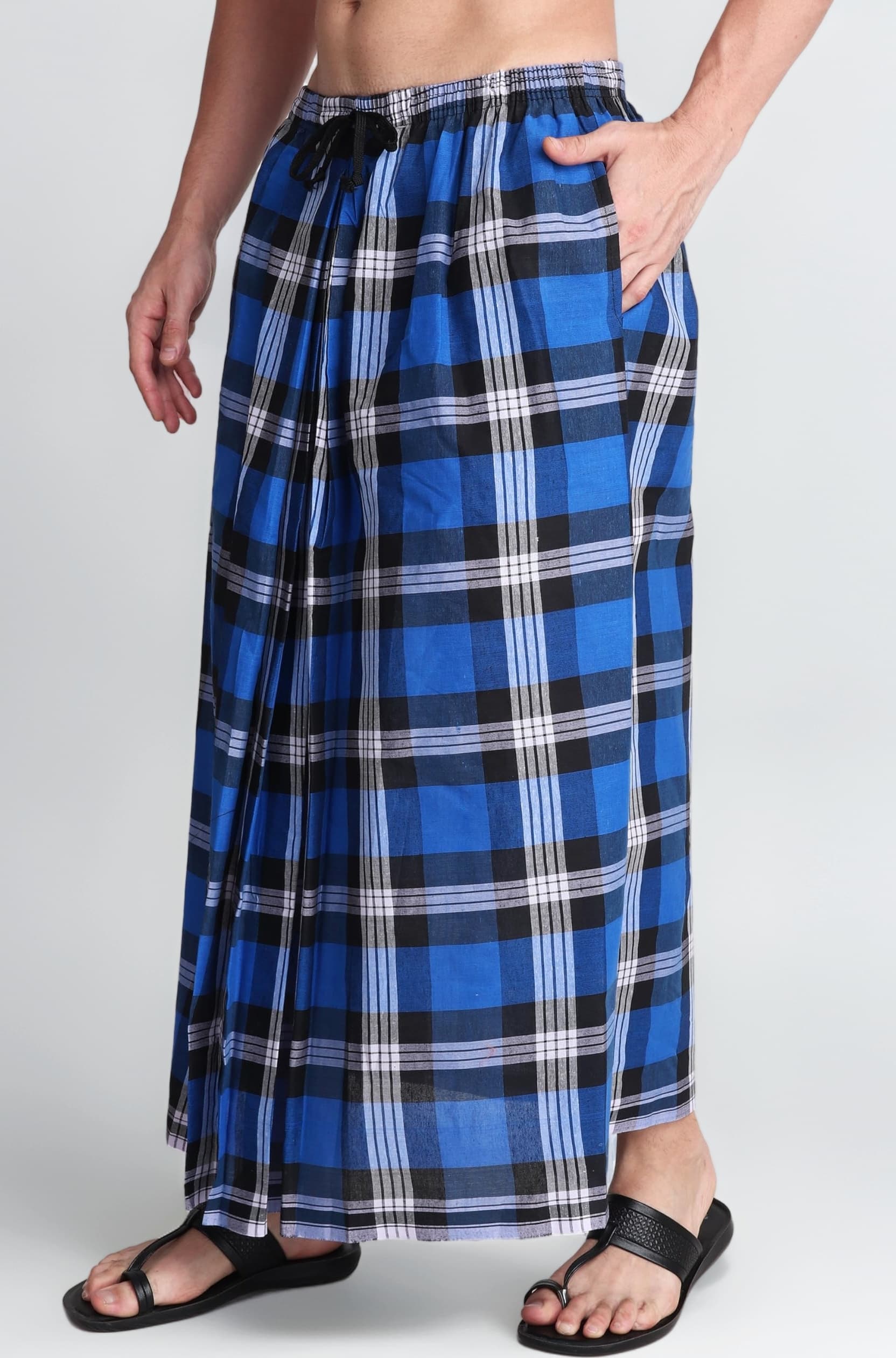 Gowri Tex Elastic Premium Cotton Lungis Pack Of 1