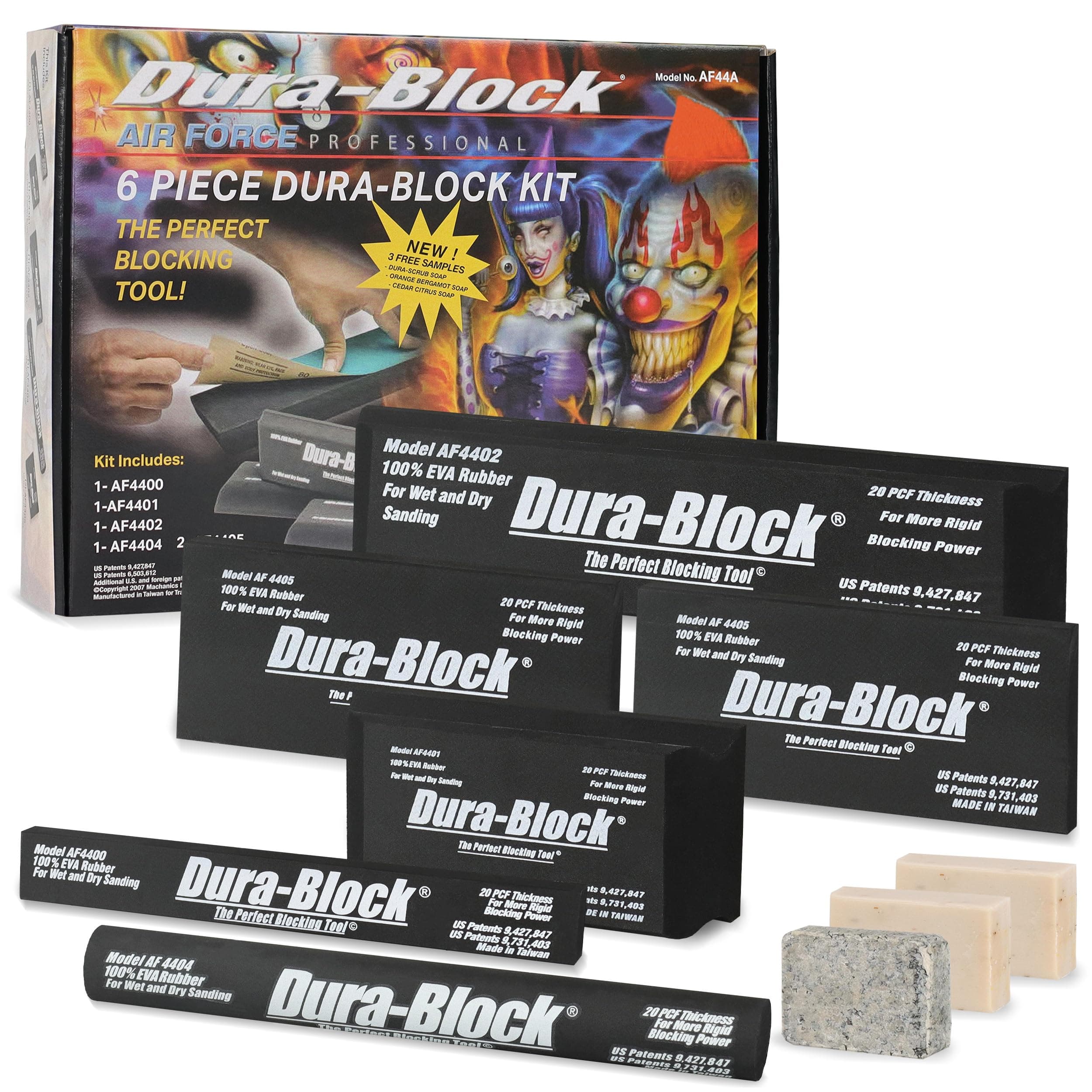 Dura-Block AF44A Black 6-Piece Sanding Block Set