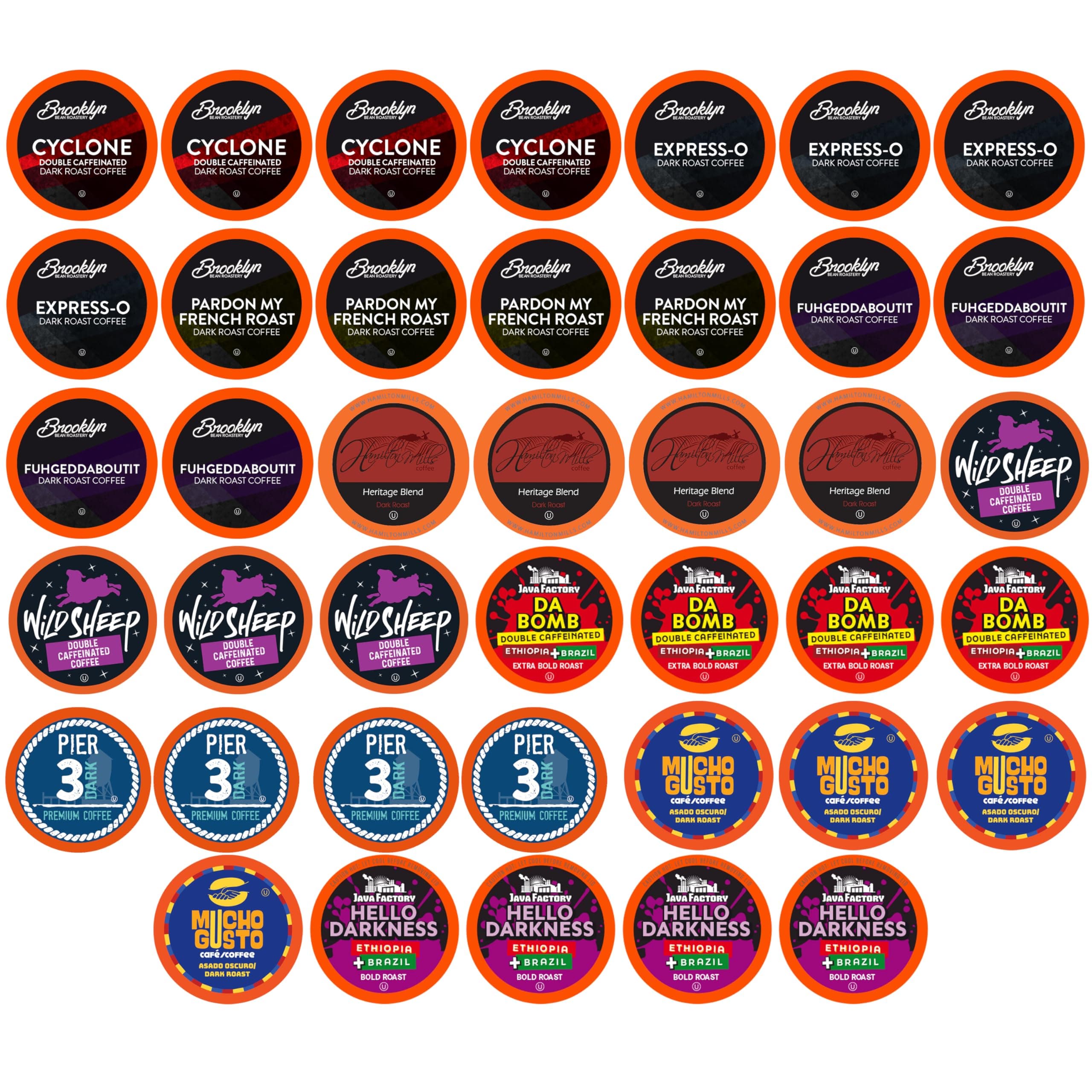 Dark Roast, Compatible with 2.0 Keurig K-Cup Brewers, Bold Sampler Pack, 40 Count