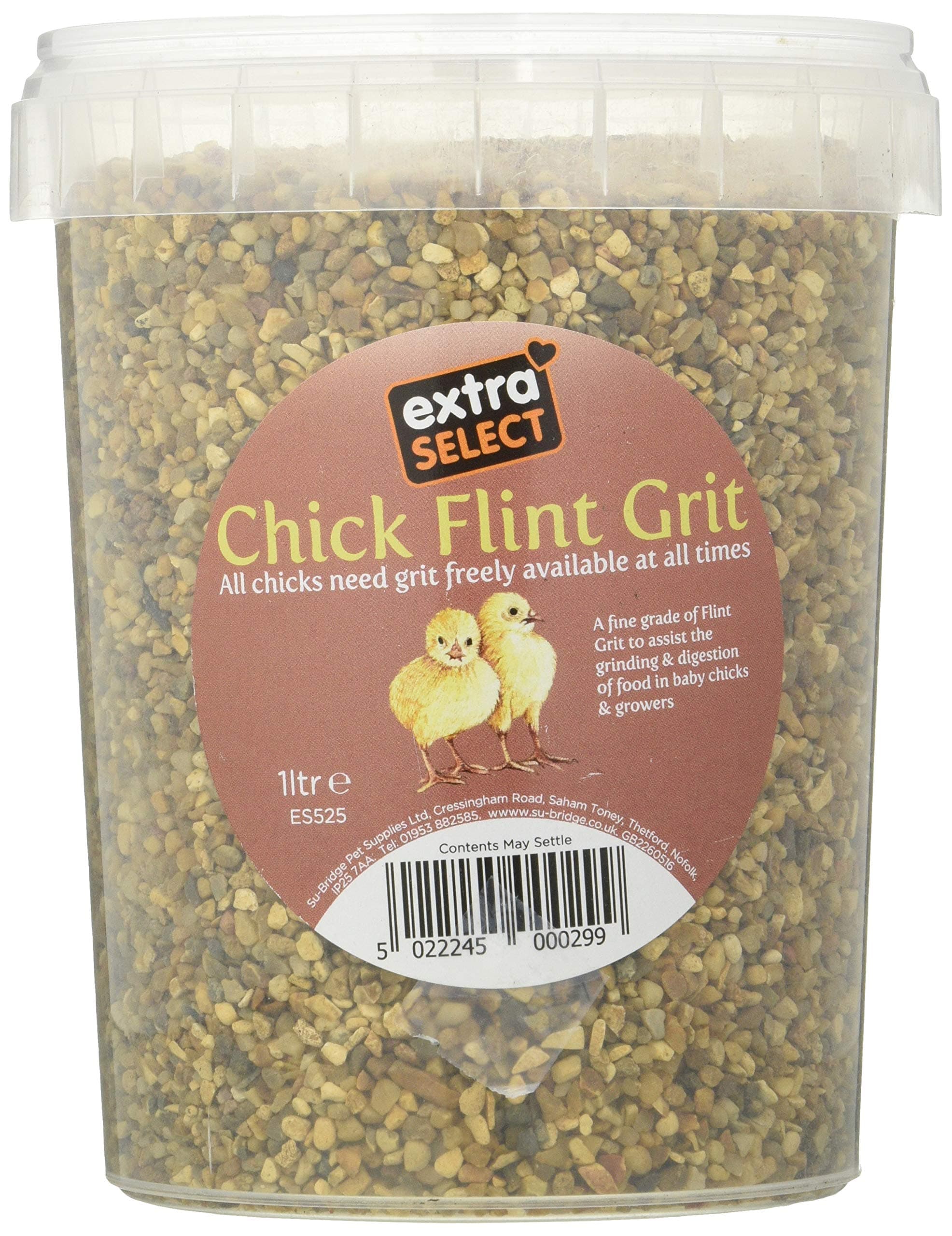 Extra Select Chick Flint Grit Tub, 1 Litre