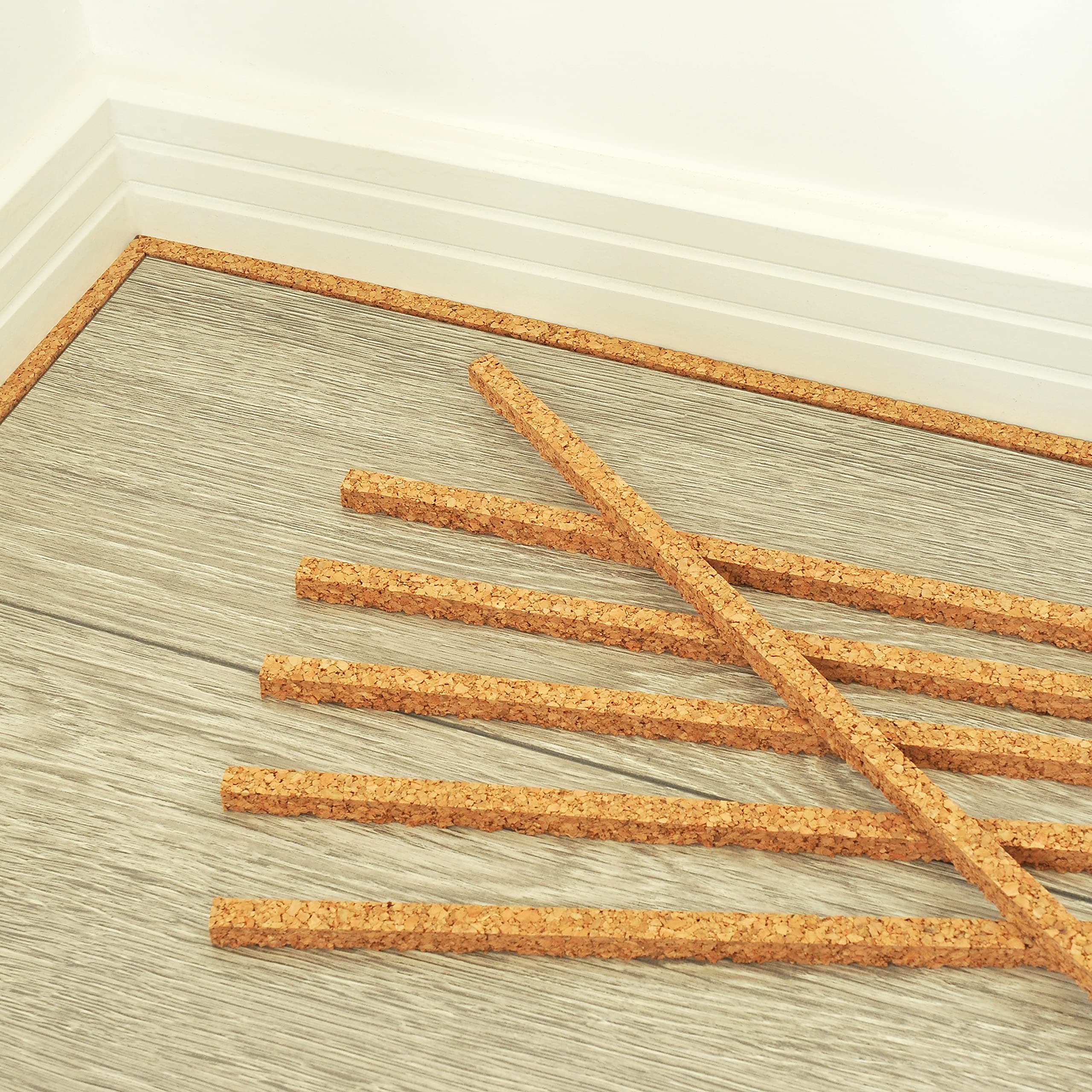 SPD UK 30 x Cork Expansion Flooring Gap Insert Strips - 600mm x 13mm x 7mm - (Coverage Length: 18 Meters)