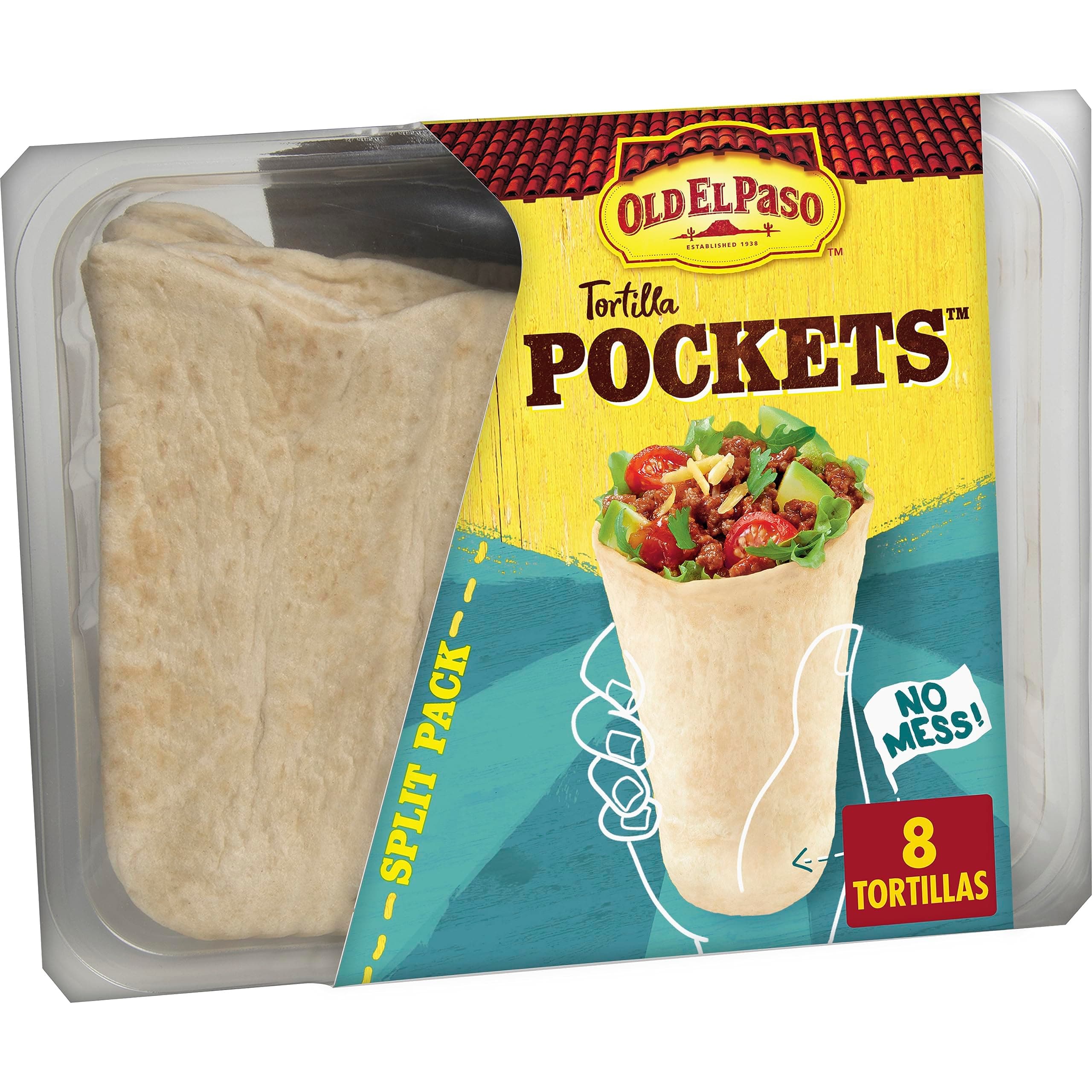 Flour Tortilla Pockets, Meal Prep, 8 Ct, 8.4 oz
