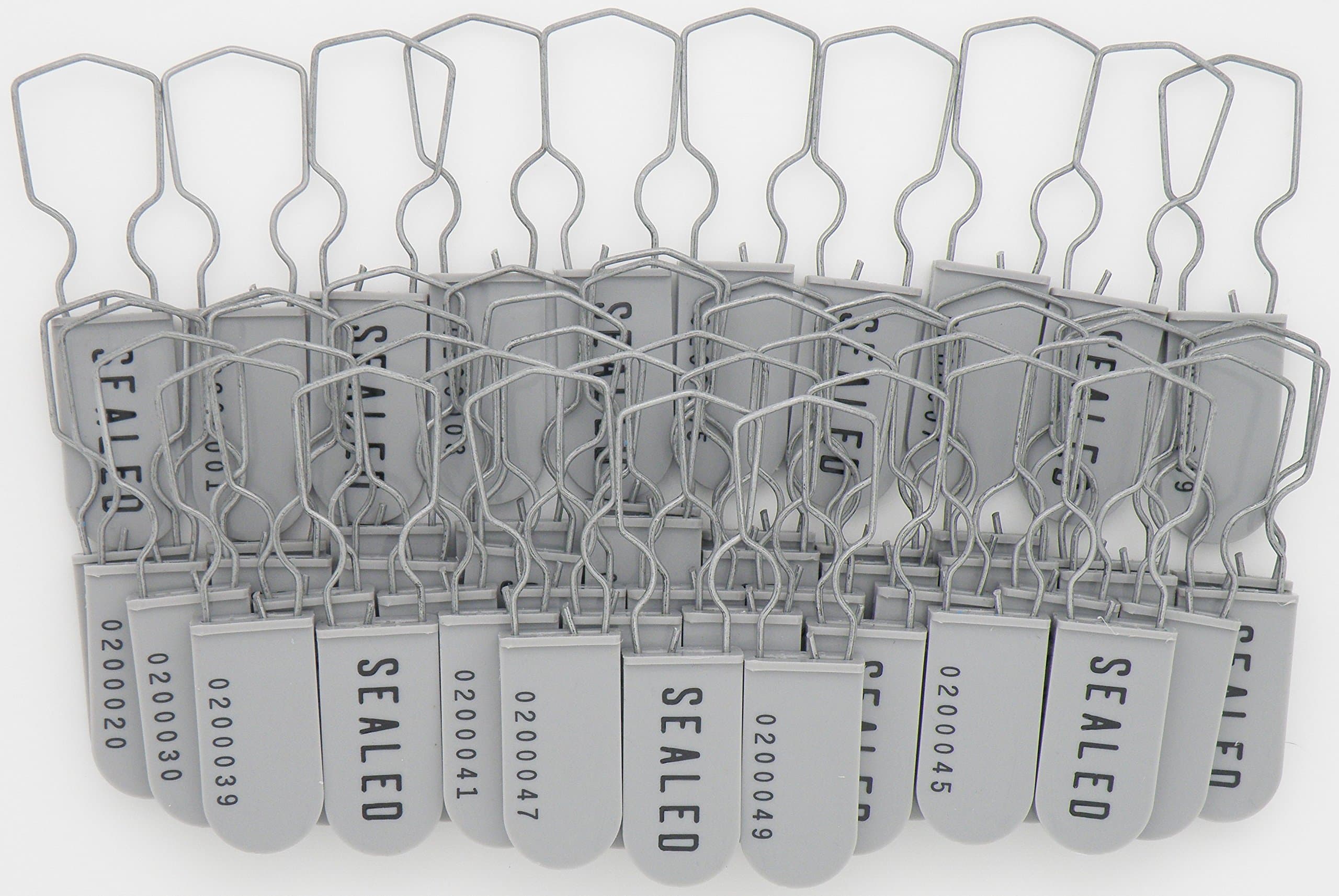 Electric Meter Security Seal Wire Padlock Pack of 50 (Grey)