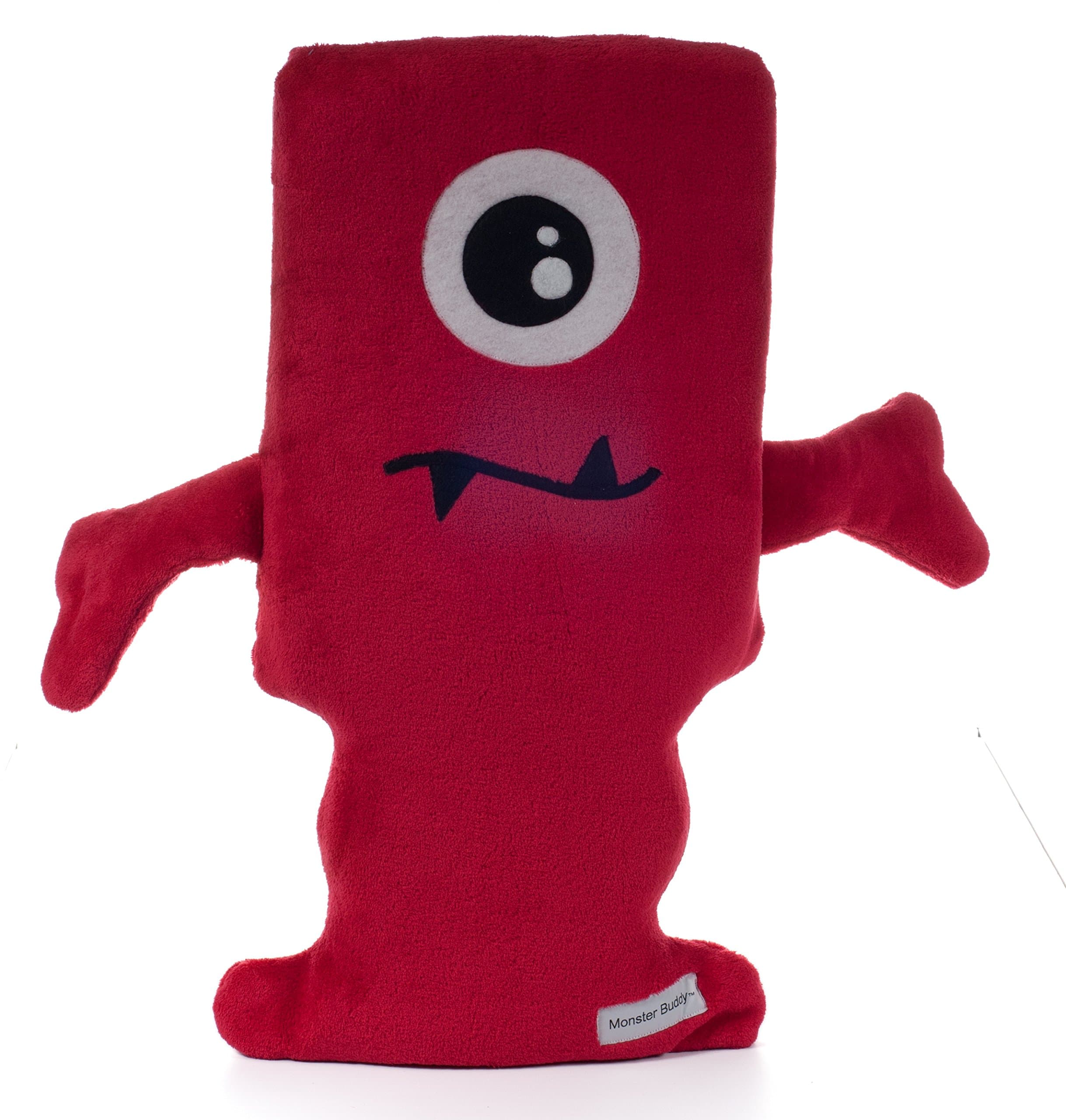 Monster Buddy Memory Foam Body Pillows for Kids, Red