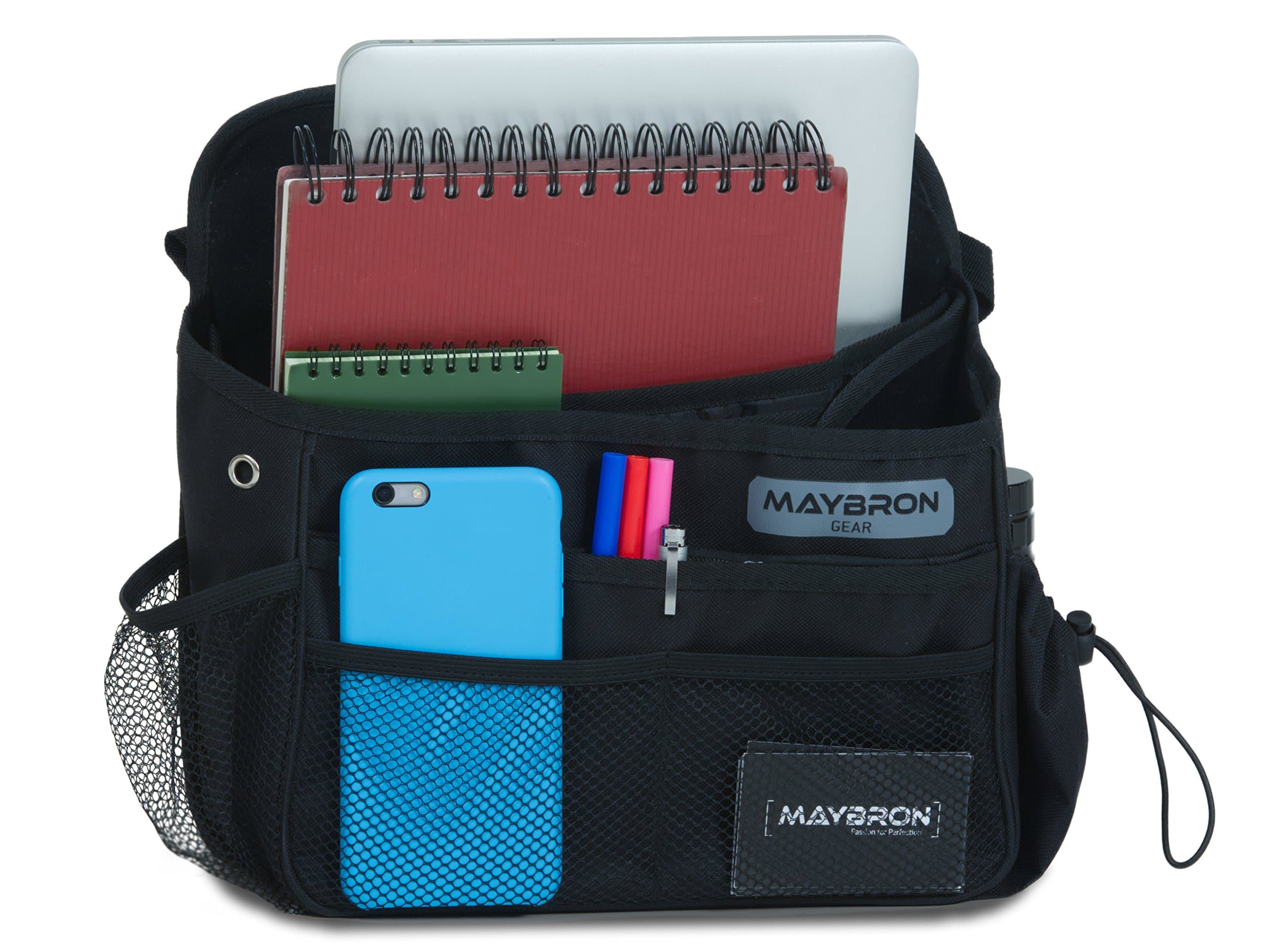 MayBron Gear Front Seat Car Organizer for Mobile Office, Practical Portable Car Companion with Multiple Compartments, Tidy Up Your Ride