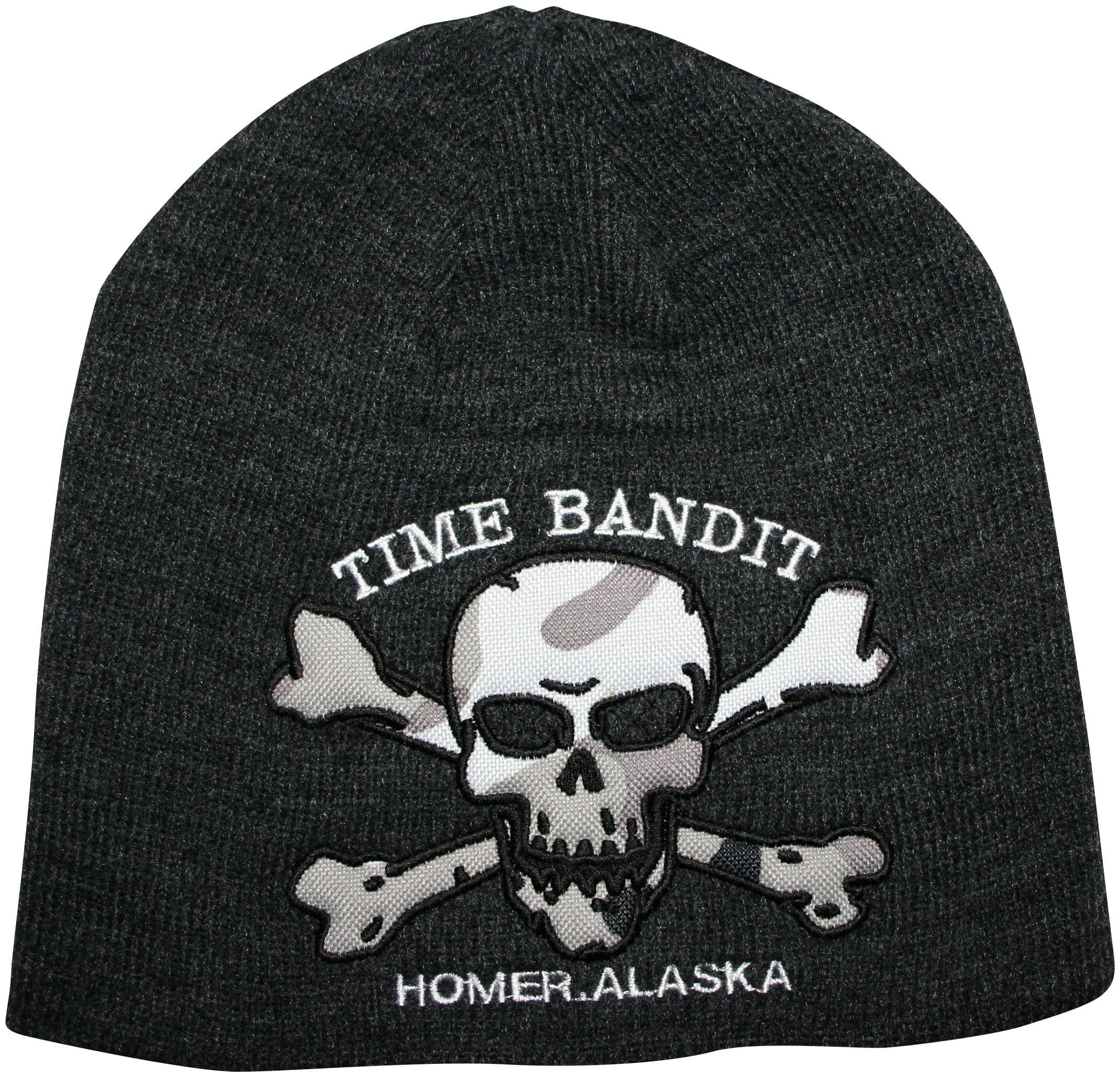 Time Bandit Crew Knit Hat with Jolly Roger Dark Heather