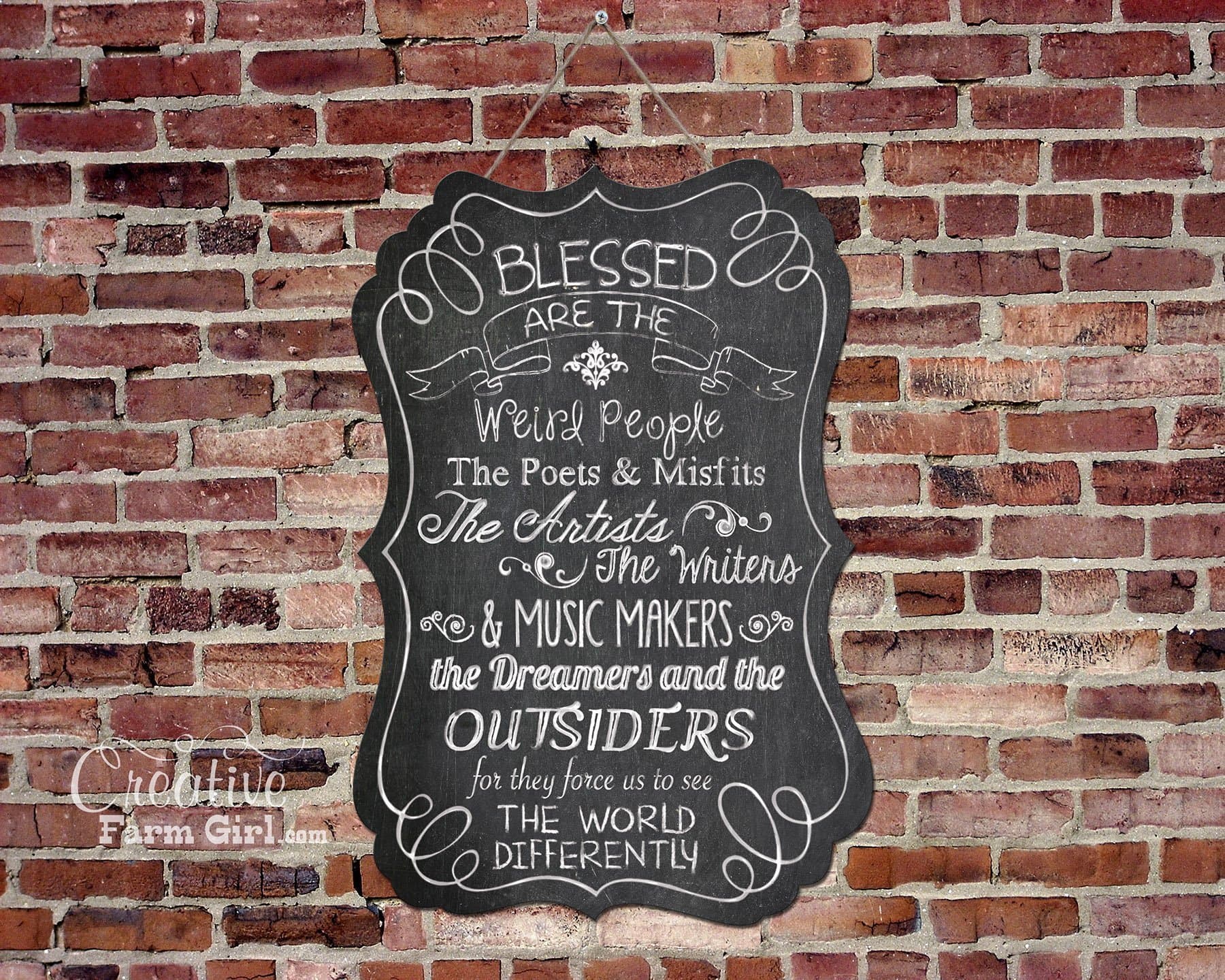 Blessed are the weird people Chalkboard Sign