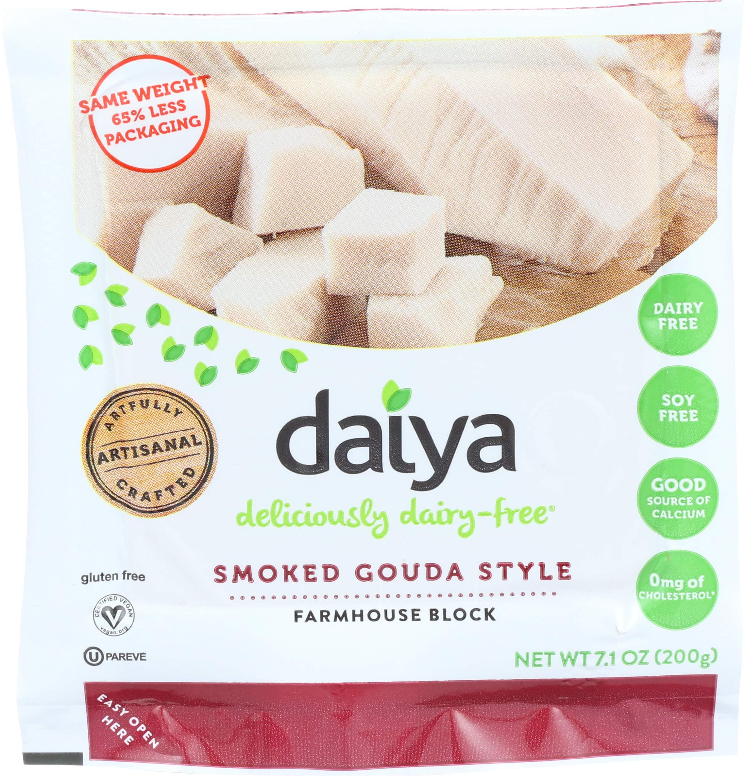 DAIYA Smoked Black Gouda Cheese, 7.1 Ounce (Pack of 8)
