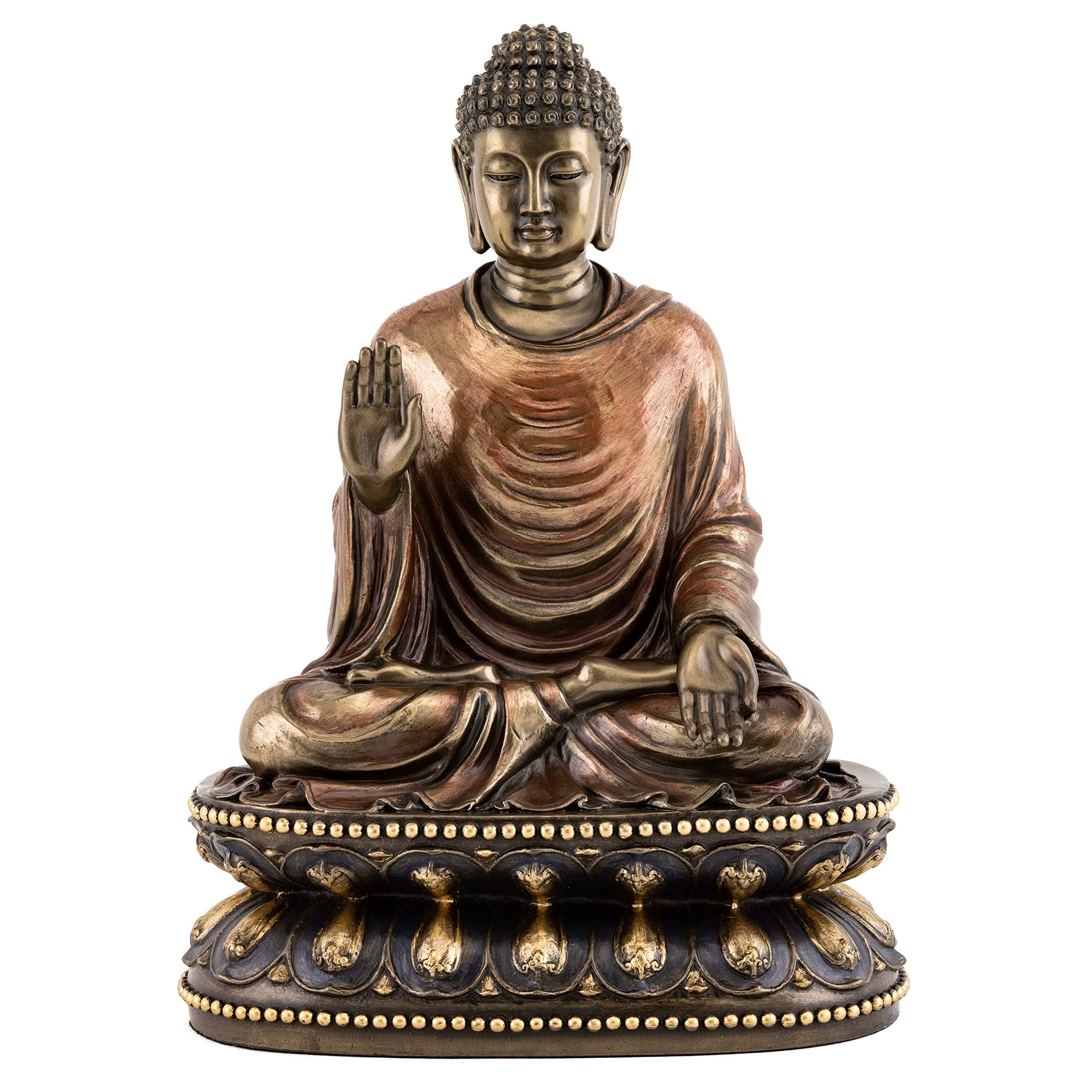 Meditating Shakyamuni Buddha Statue Touching the Earth - The Enlightened One Sculpture in Premium Cold Cast Bronze- 9-Inch Supreme Buddha Figurine