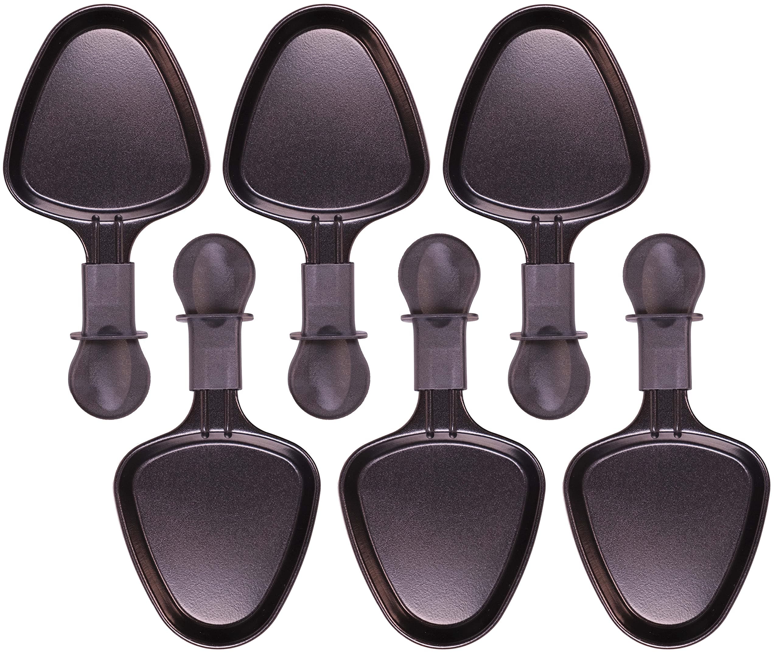 Piebert 6x 27041 Raclette Pans Oval L x W x H: 10.5 x 10 x 1.4 cm (Pan) Total Length 19.7 cm Dishwasher Safe Replacement Compatible with Klarstein/Princess/Tristar/Tefal such as XA400102