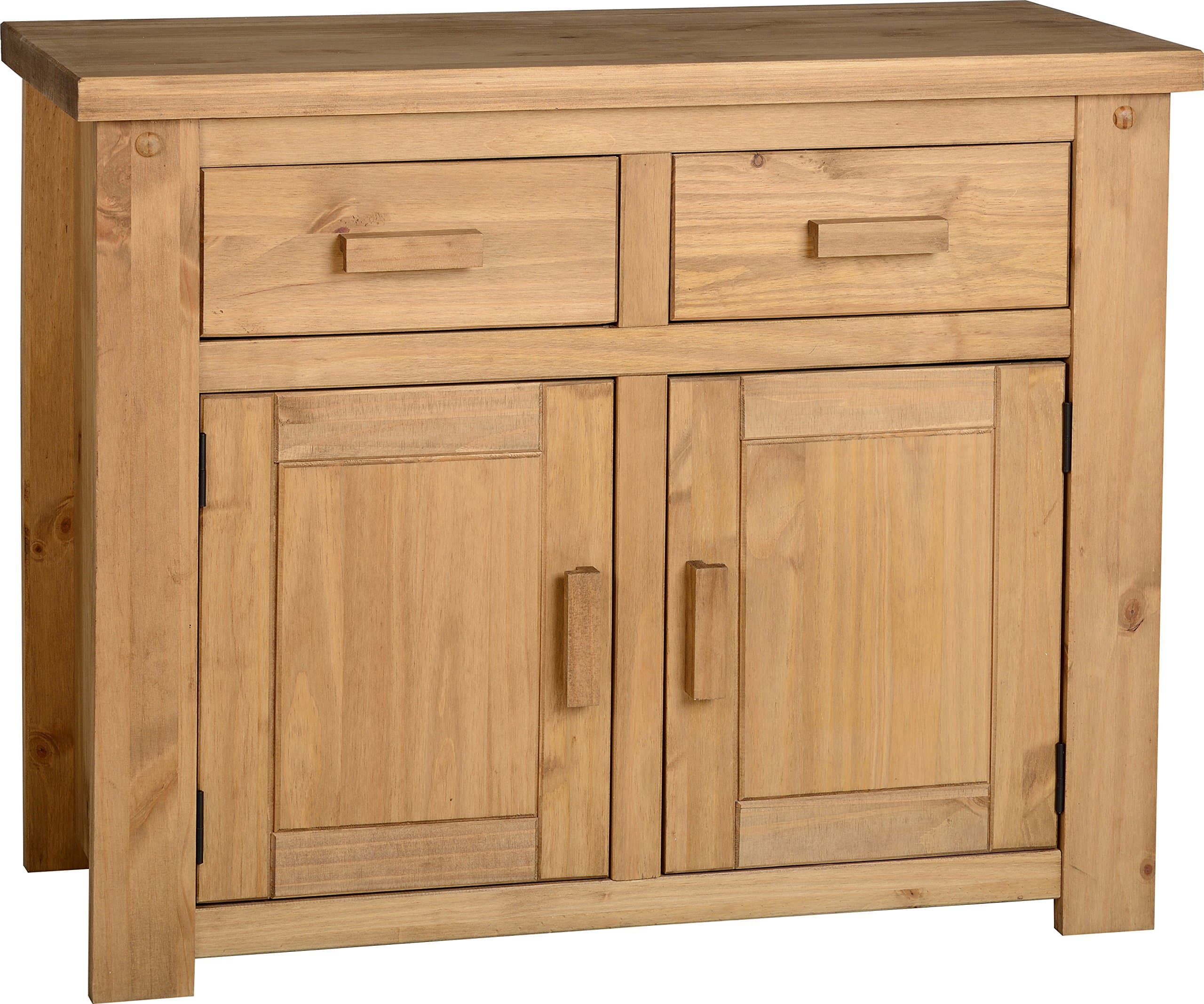 Home Essentials Tortilla 2 Door 2 Drawer Sideboard in Waxed Pine