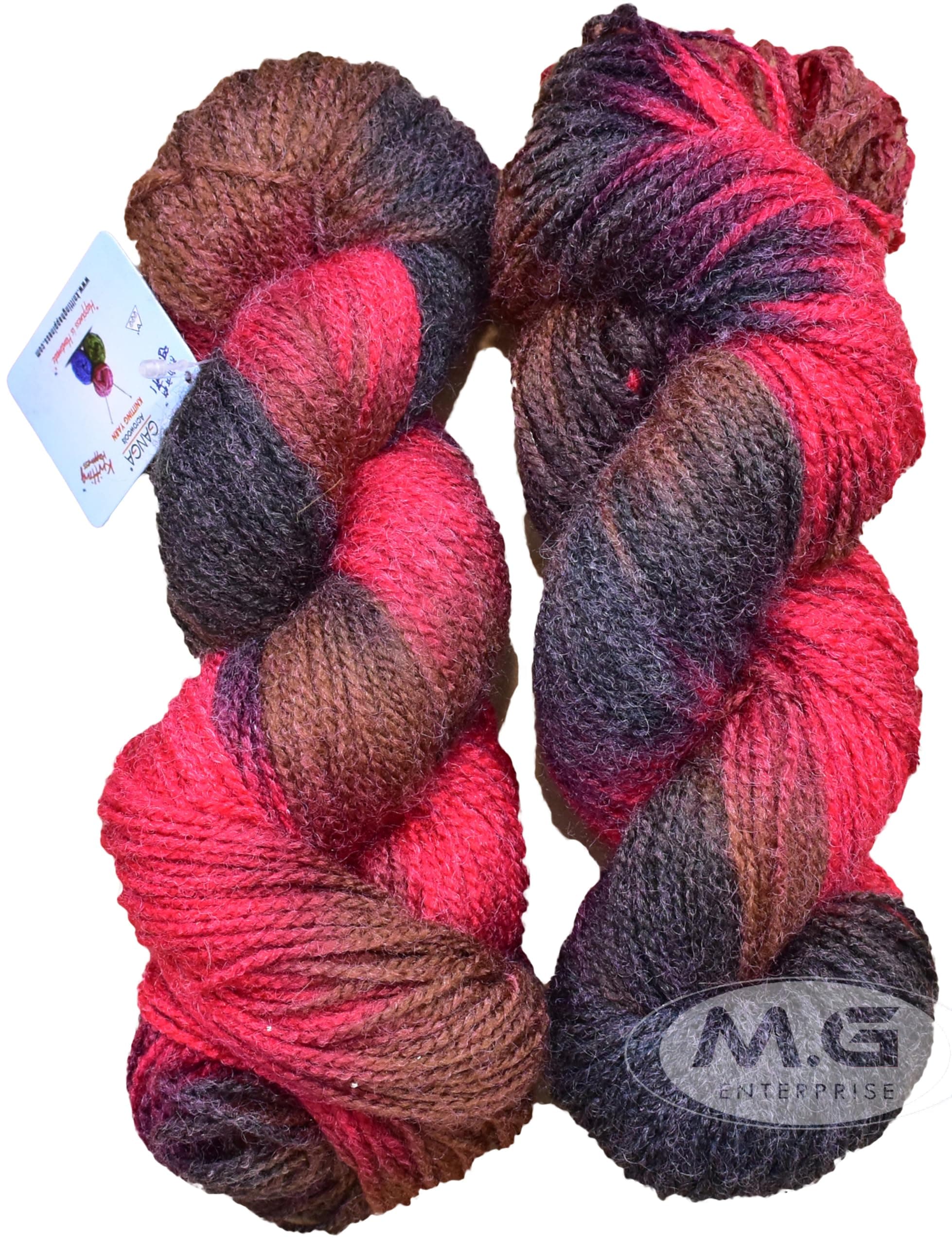 M.G ENTERPRISE Glow Knitting Yarn Wool, Mehroon 80 GMS Woolen Crochet Yarn Thread. Best Used with Knitting Needles, Crochet Needles-RO Art-BII