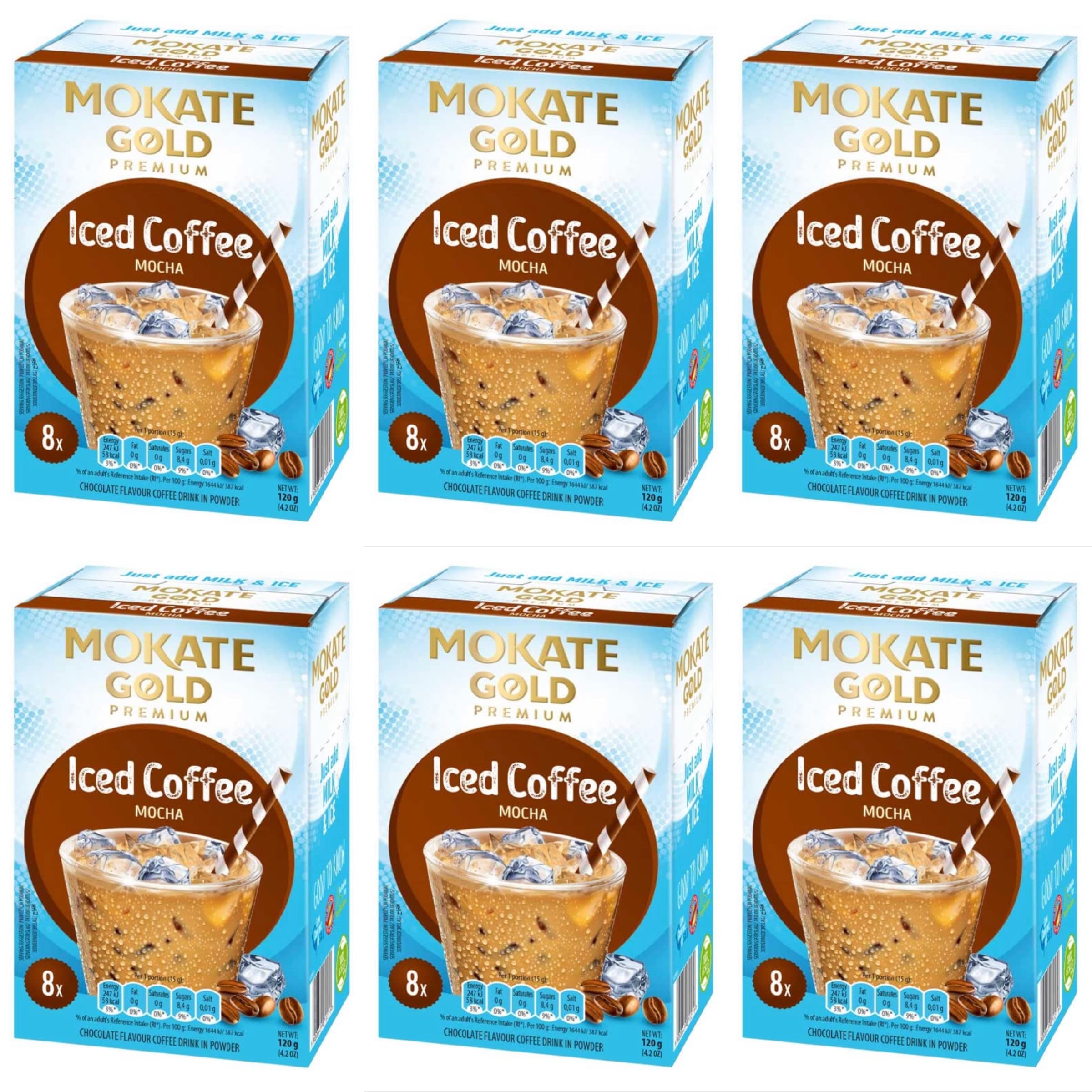 Gold Premium Iced Coffee Mocha 6 boxes x 8 sachets