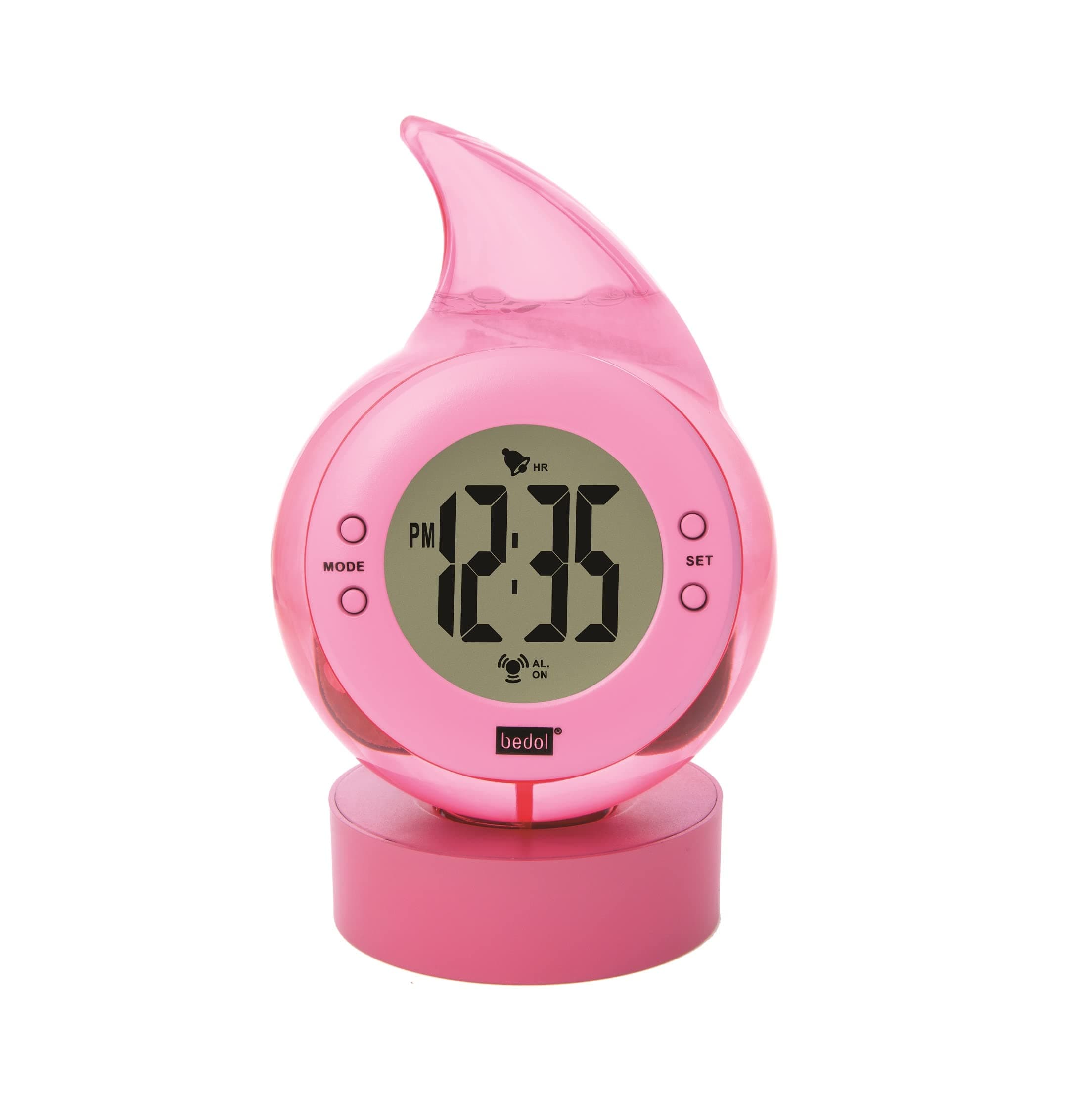 Bedol – Recyclable & Eco-Friendly Water Clock – Alarm Clock Without Batteries or Electricity – Clock for Bedroom – Easy to Set Modern Clock – Clocks with Fun Design – Water Powered Clock – 4”x 3 ½”