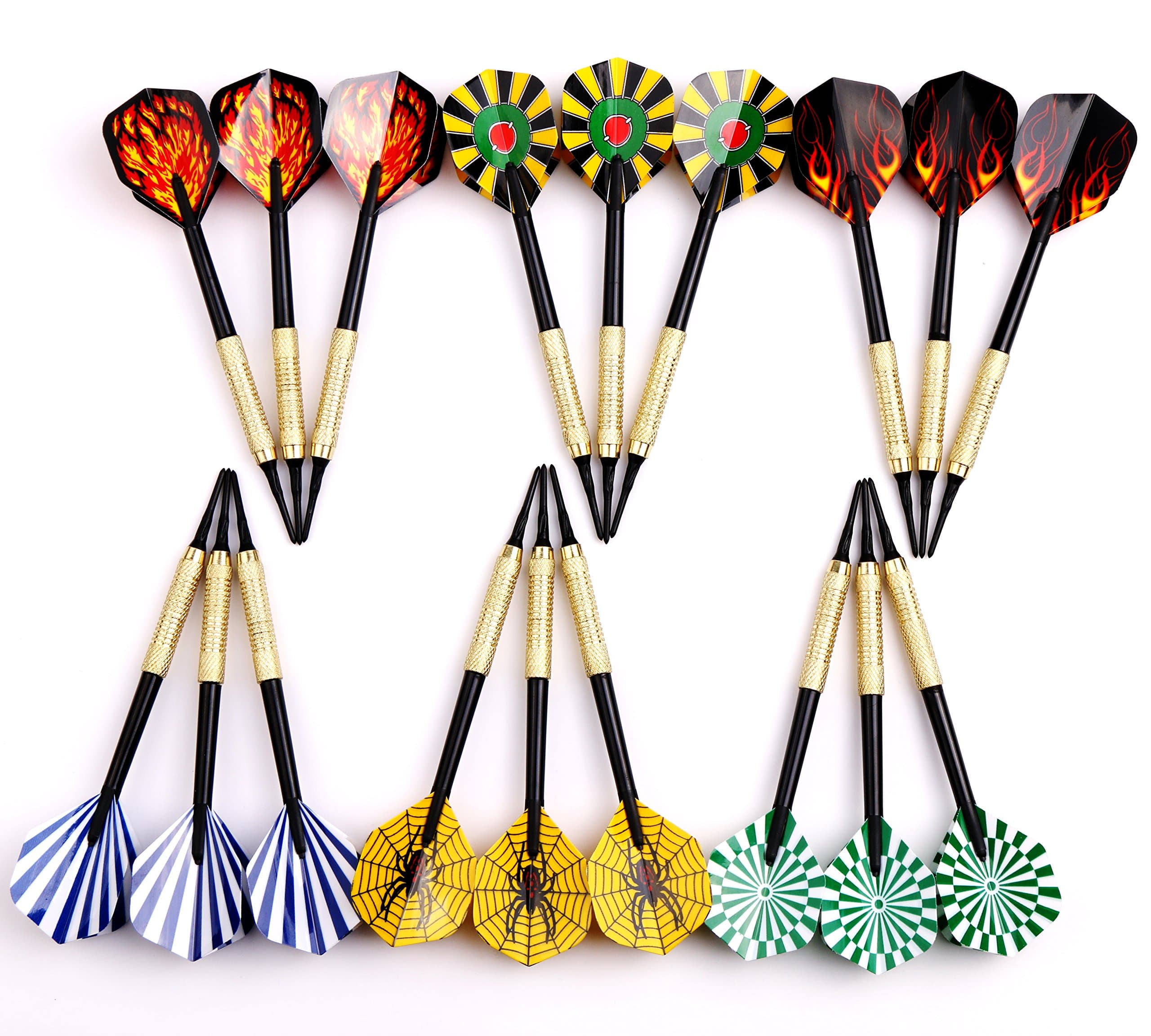 Soft Tip Darts for Electronic Dartboard Plastic Point Dart with Standard Dart Flights 18 Darts