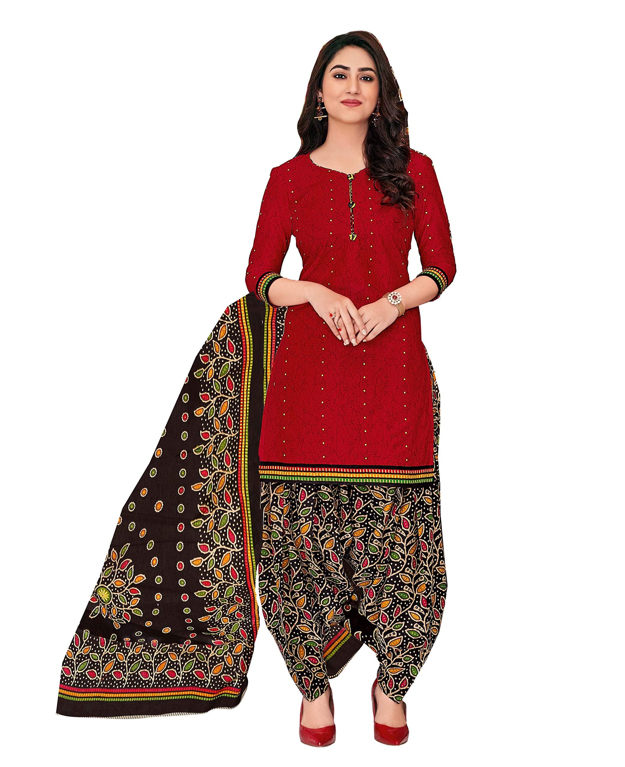 Cotton Printed Readymade Salwar Suit For Women