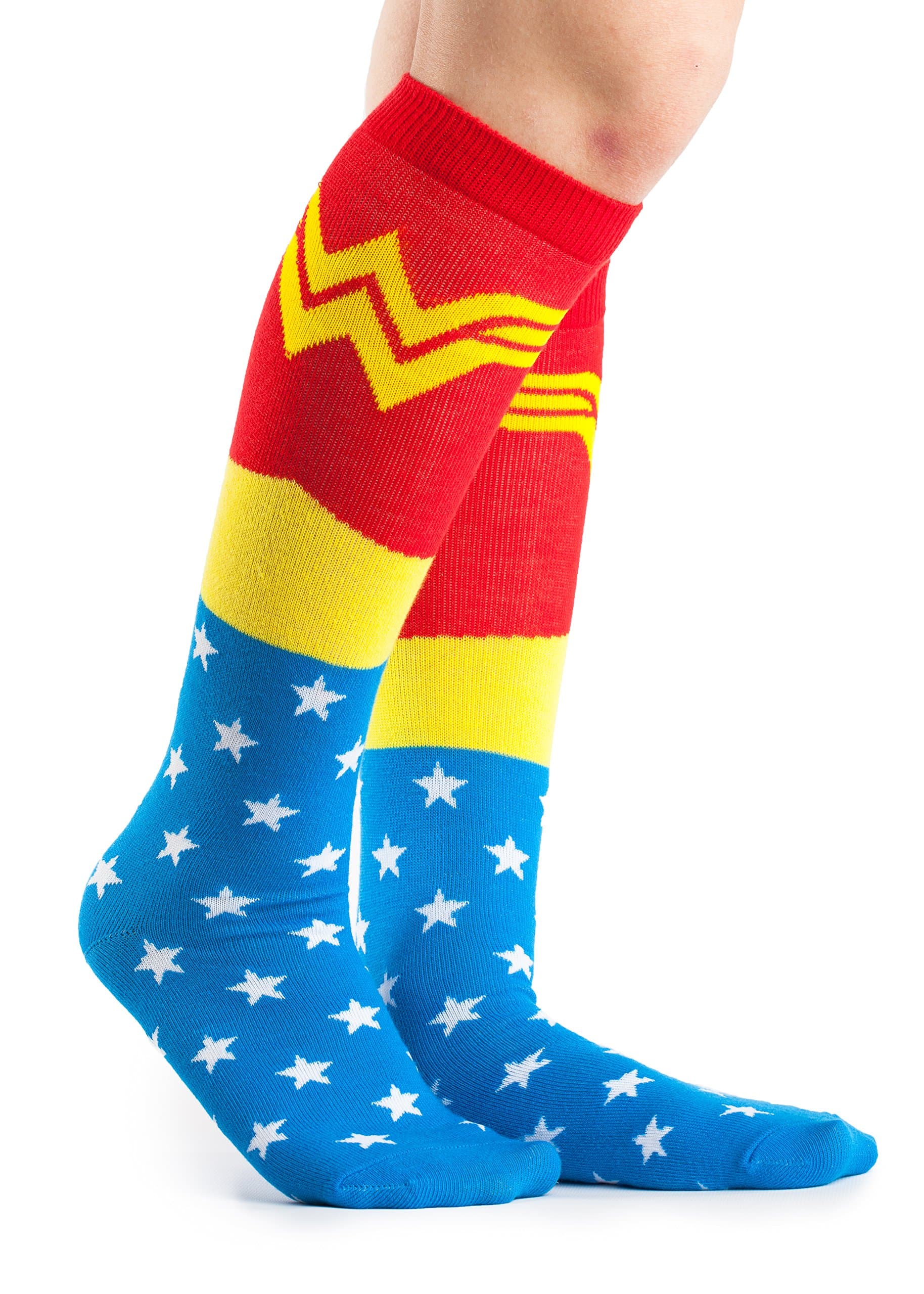 Wonder Woman Lighter Blue Uniform Knee High Socks