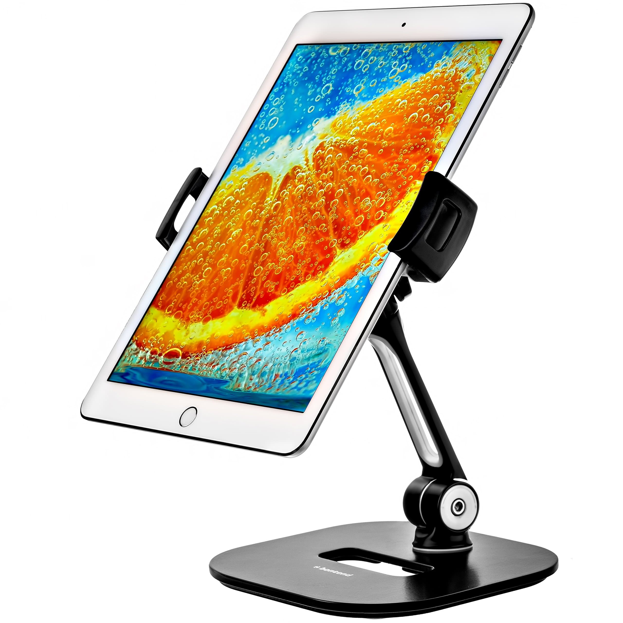 Ipad Stand - Tablet Stand - Ipad Table Stand for Home or Office - Tablet Holder Fits 7-11 inches Samsung iPhone Ipad Air Mini Tablets and Phones - with Camera Adapter
