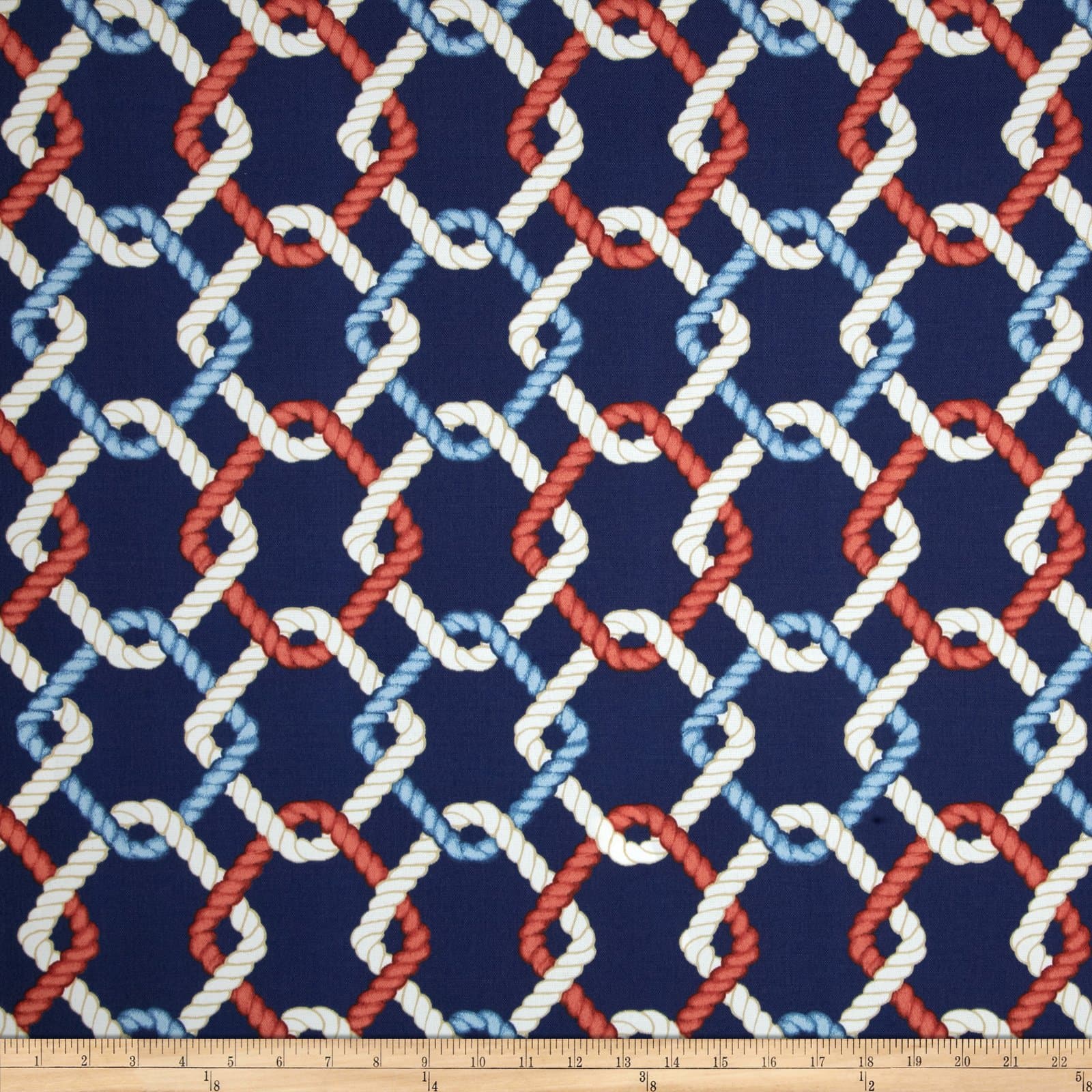 Richloom Fabrics Solarium Outdoor Cape Cod Fabric, Sailor