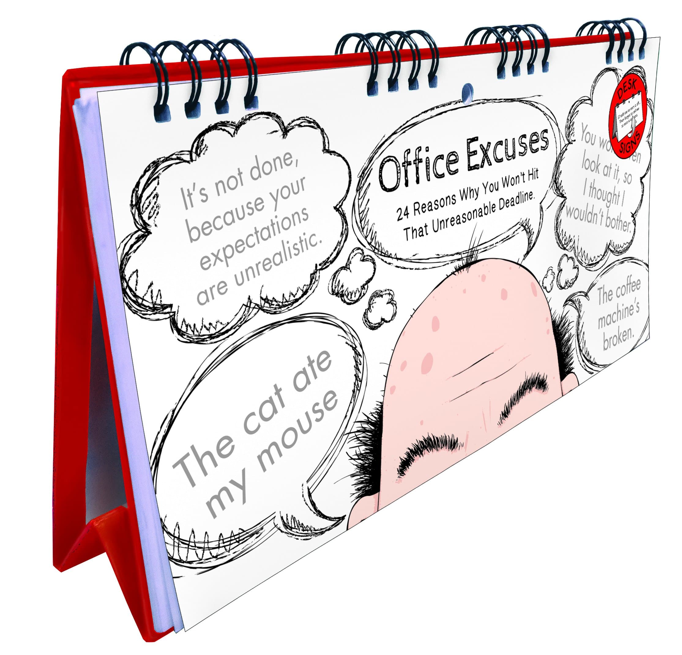 Boxer Gifts Office Excuses Flip Book