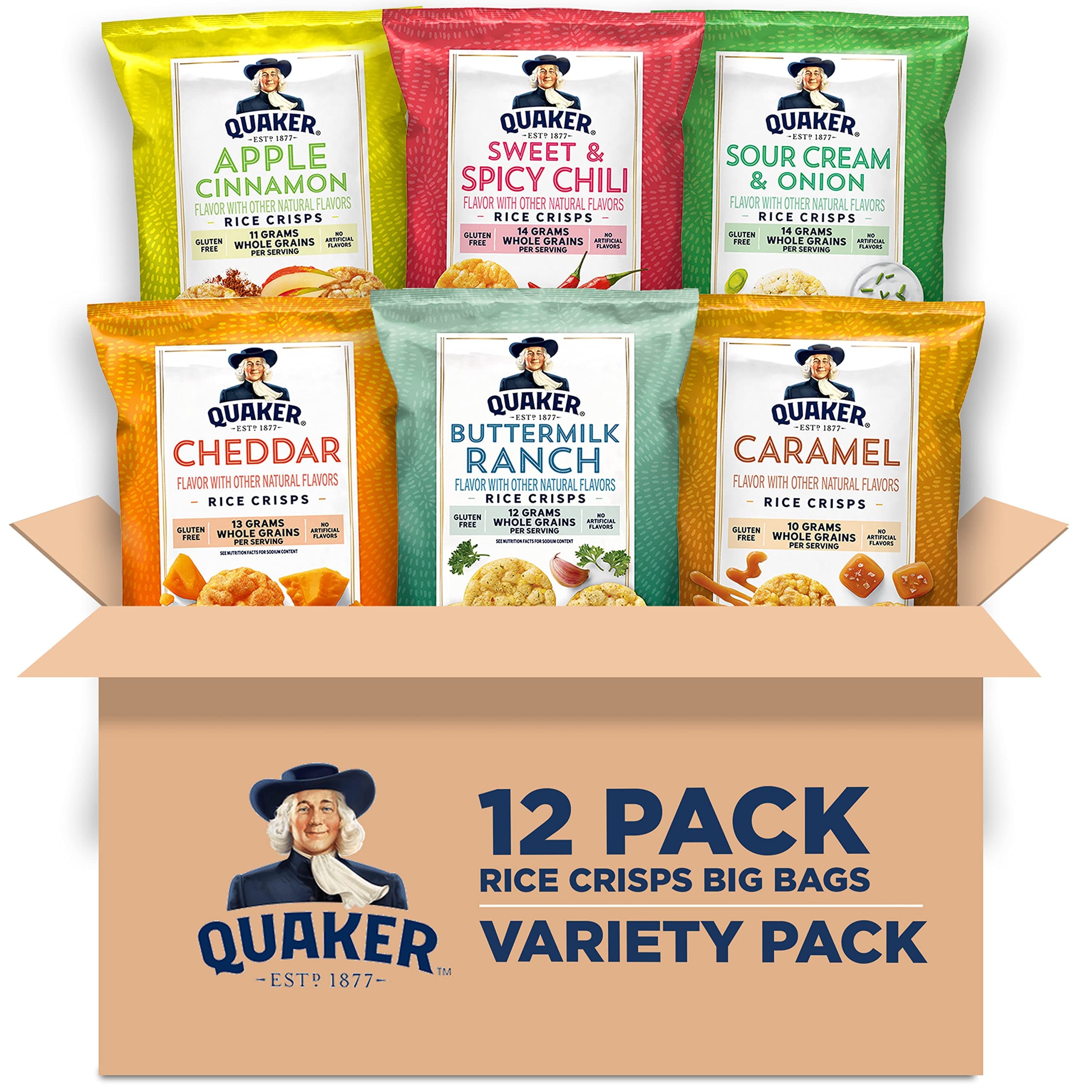 Rice Crisps, 6 Flavor Variety Pack, 12 Count