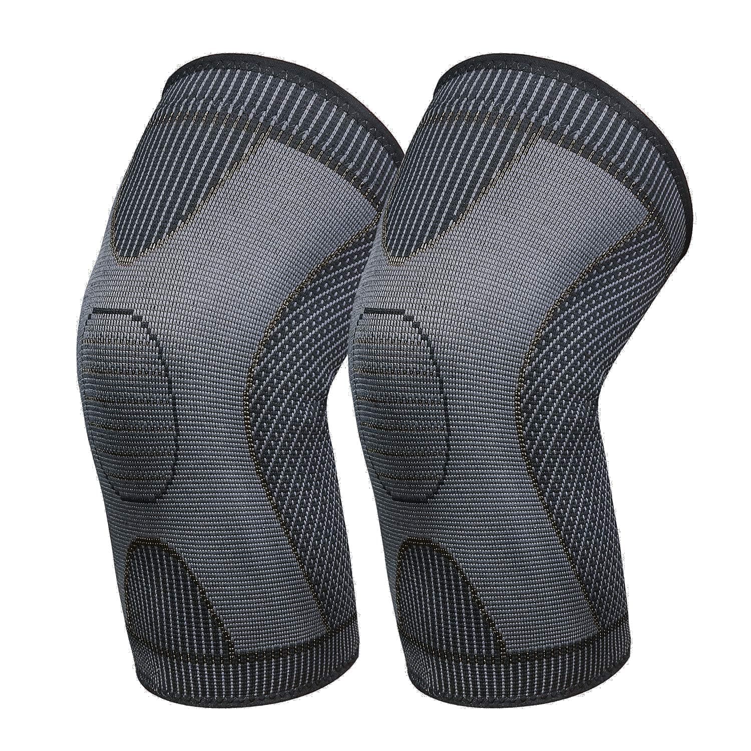 Jueachy Leg Compression Sleeve Full Leg 2 Pack Long Knee Brace for Men Women Knee Support Protector for Running,Weightlifting, Workout, Joint Pain Relief, Meniscus Tear, Arthritis, Tendinitis