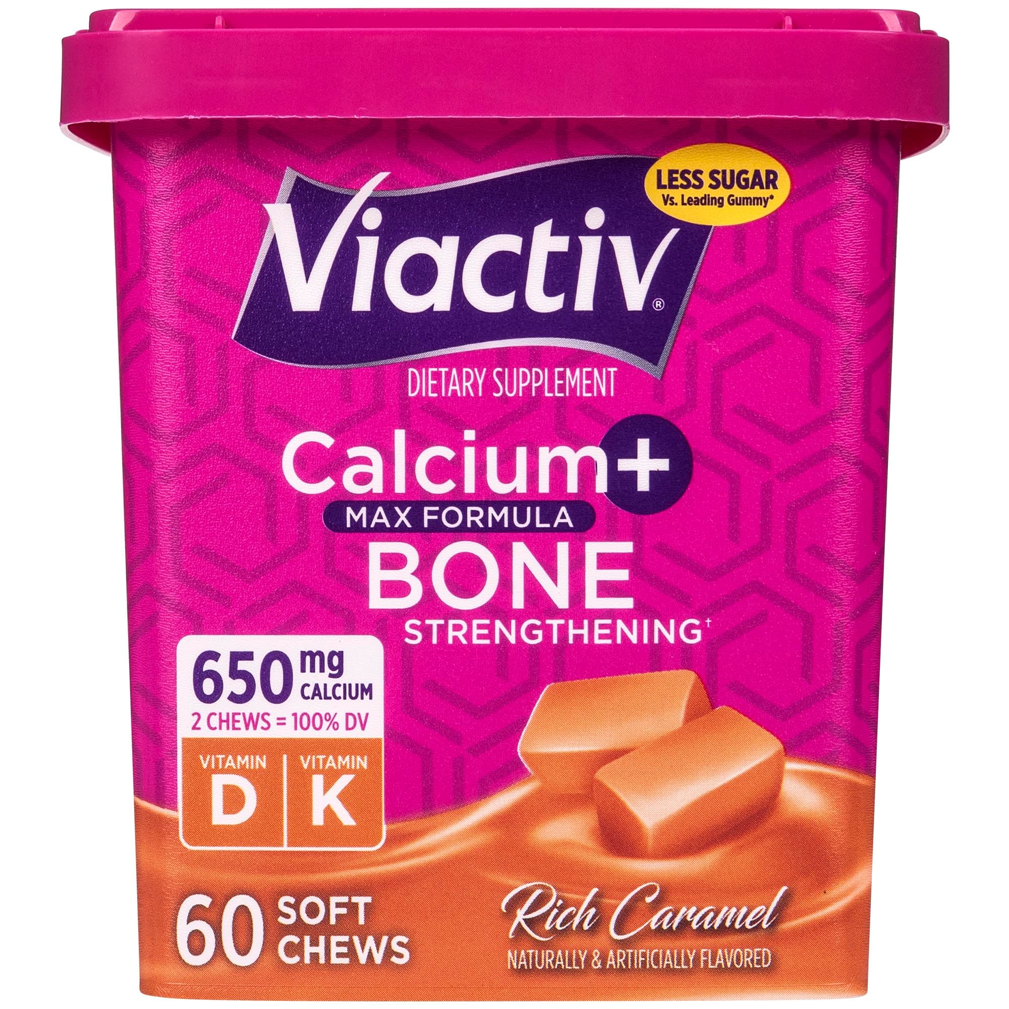 Viactiv Calcium Plus Vitamin D Soft Chews, Caramel 60 Each by Viactiv