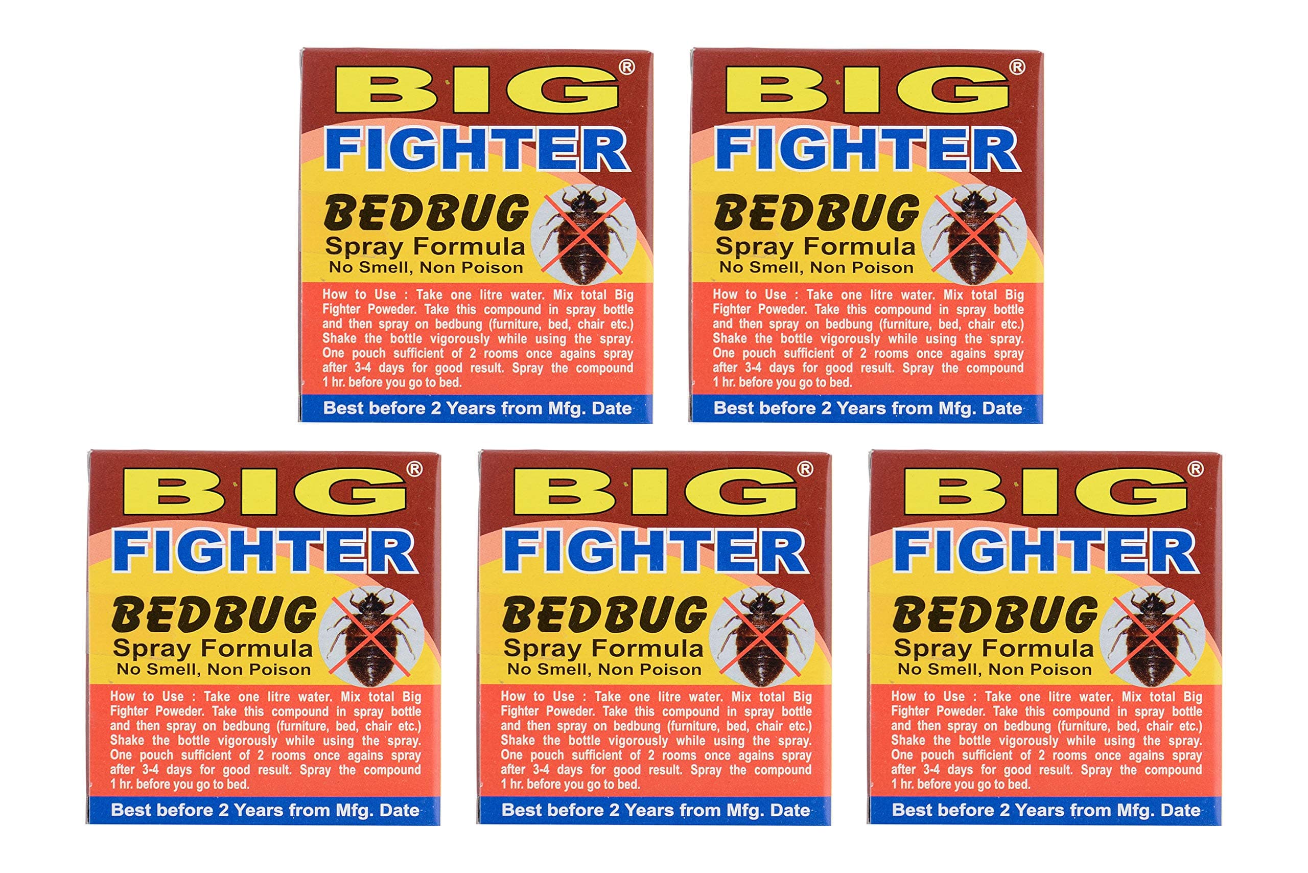 Big Fighter Bed Bug Killer Powder (Pack of 5)