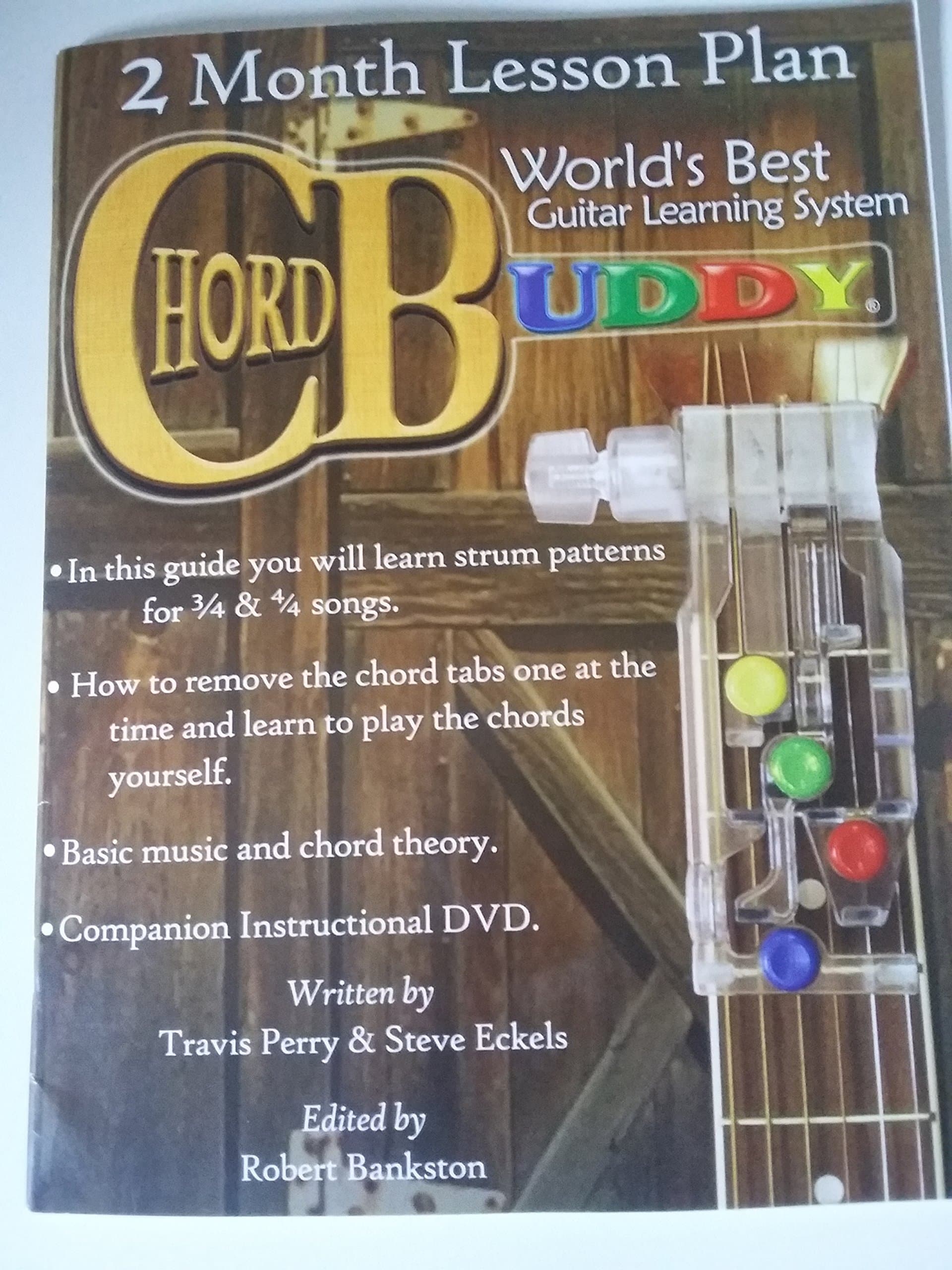 Chord Buddy Guitar Learning System Works On Acoustic And Electric (One Book)