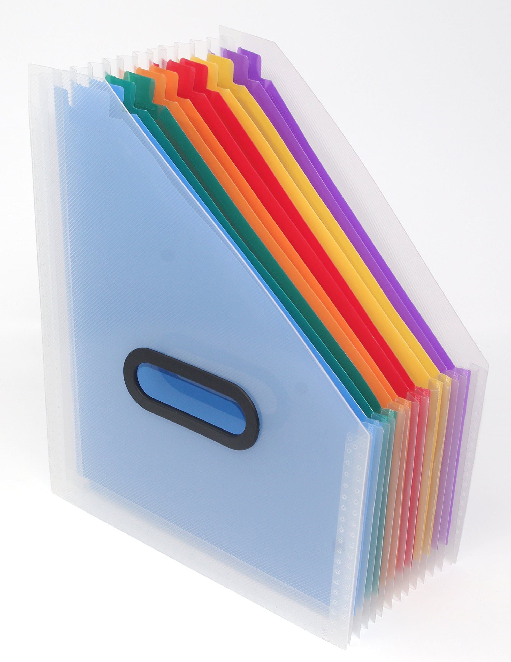 Product Nation 13 Pocket Expanding File Organiser - A4 Document Folder Desktop Paper Storage Box … (Portrait)