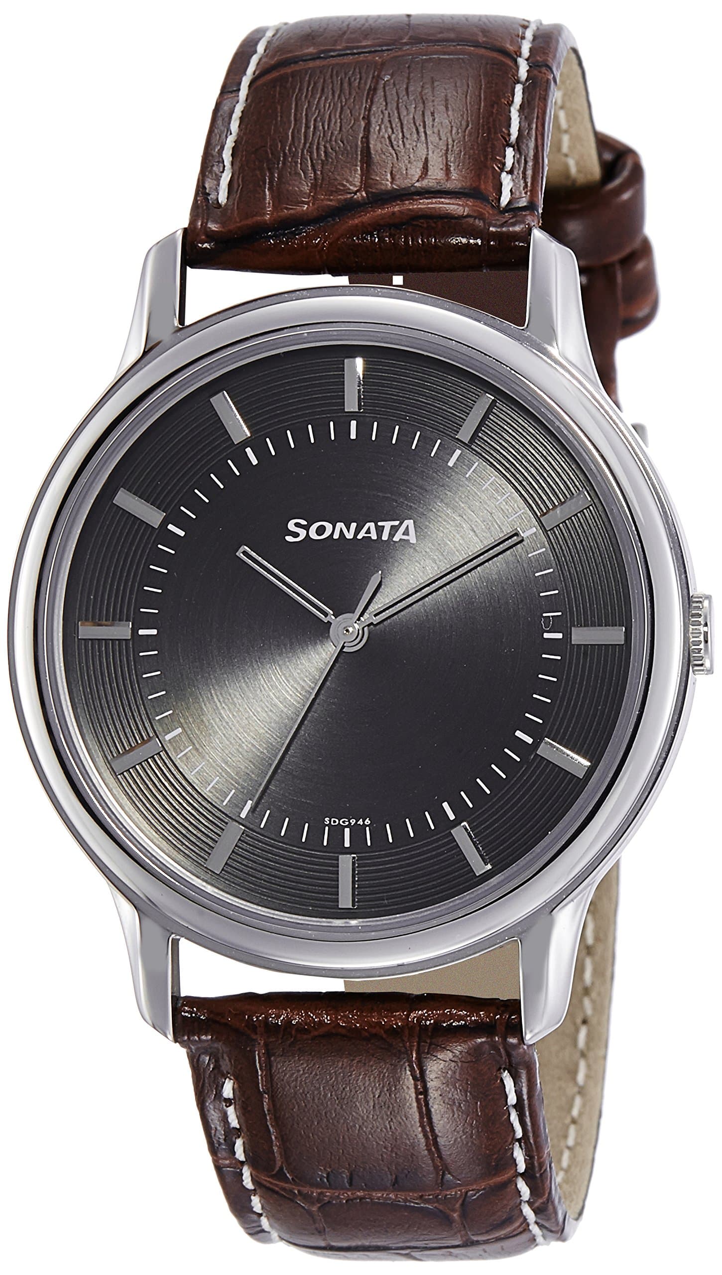 Sonata Sleek Analog Grey Dial Men's Watch-7128SL02