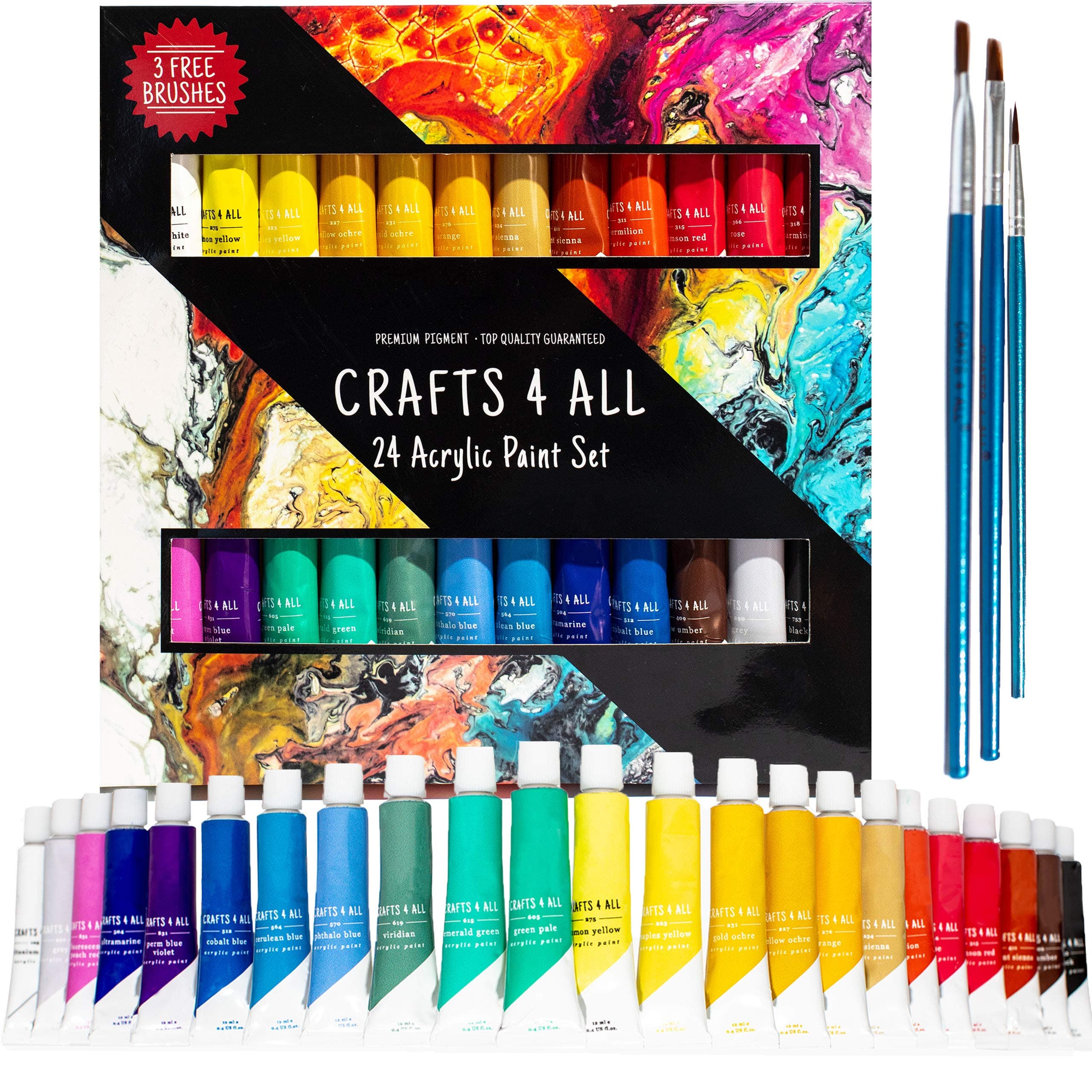 Acrylic Paint Set - 12 Pack